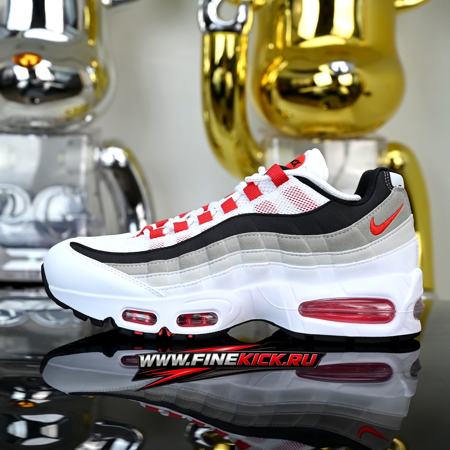 Nike Air Max 95 Big Bubble Premium White University Red IB7862-100