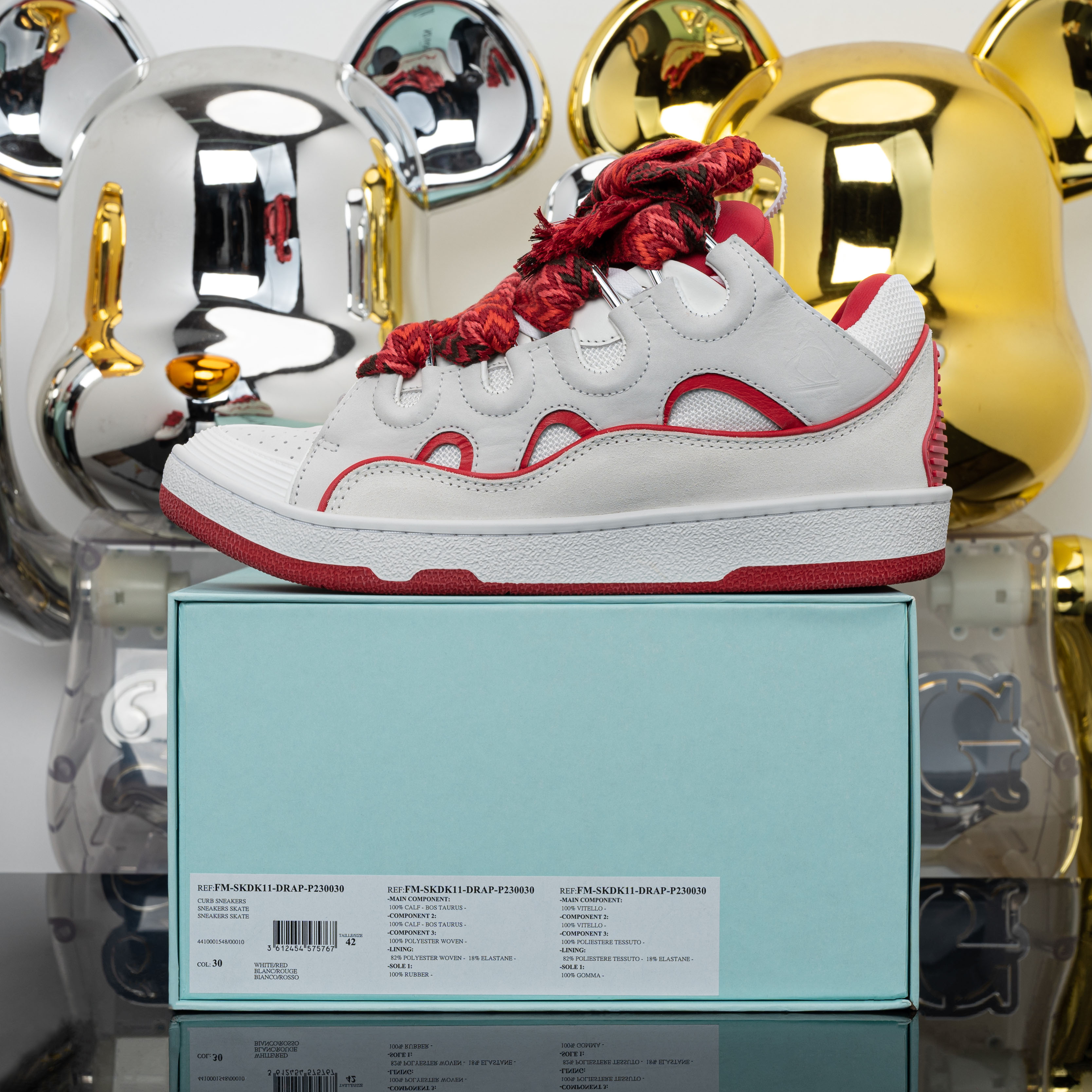 Lanvin Curb Sneakers  FM-SKD11-DRAP-P230030