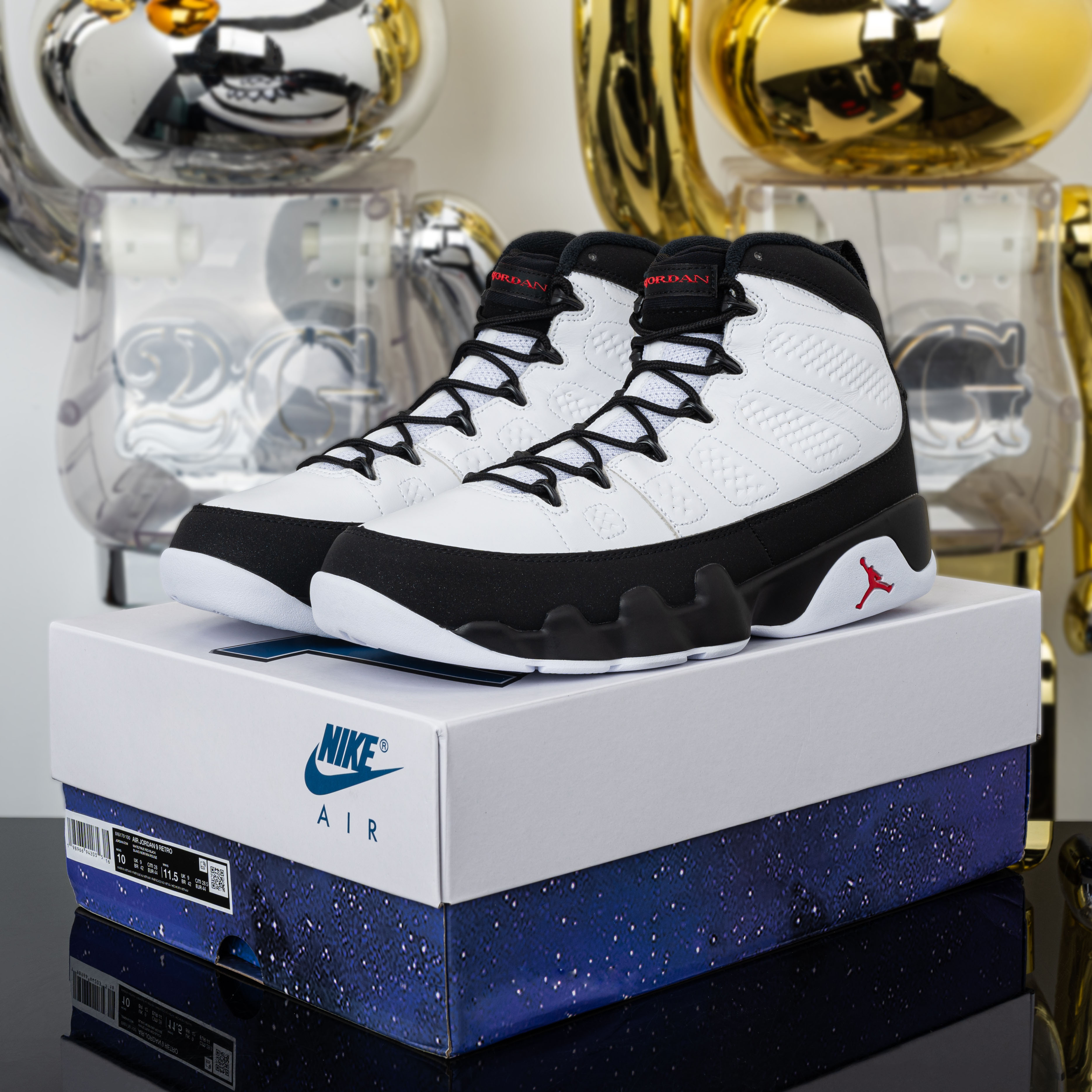 Air Jordan 9 Retro White Black True Red  IX6179-100