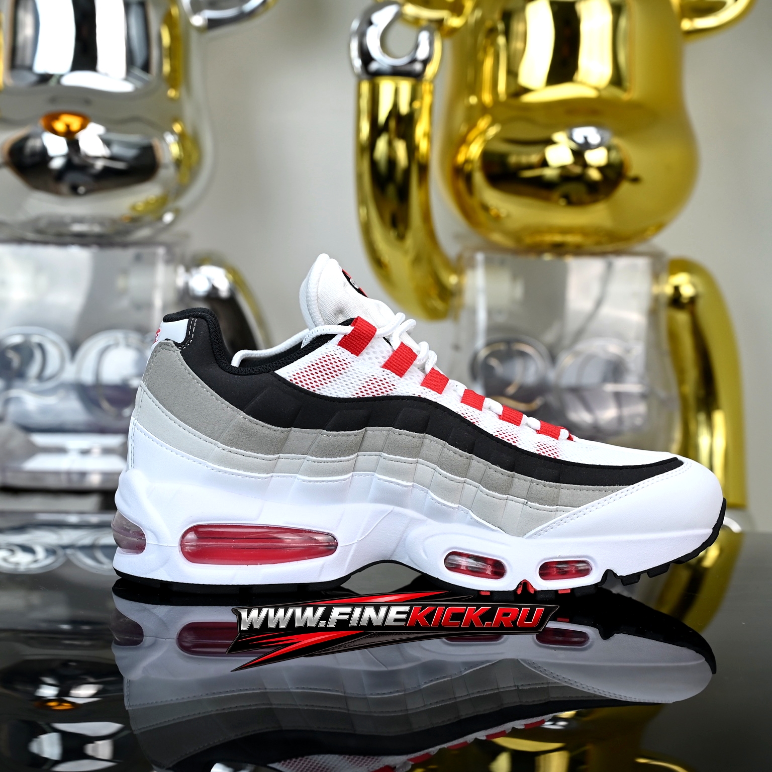 Nike Air Max 95 Big Bubble Premium White University Red IB7862-100