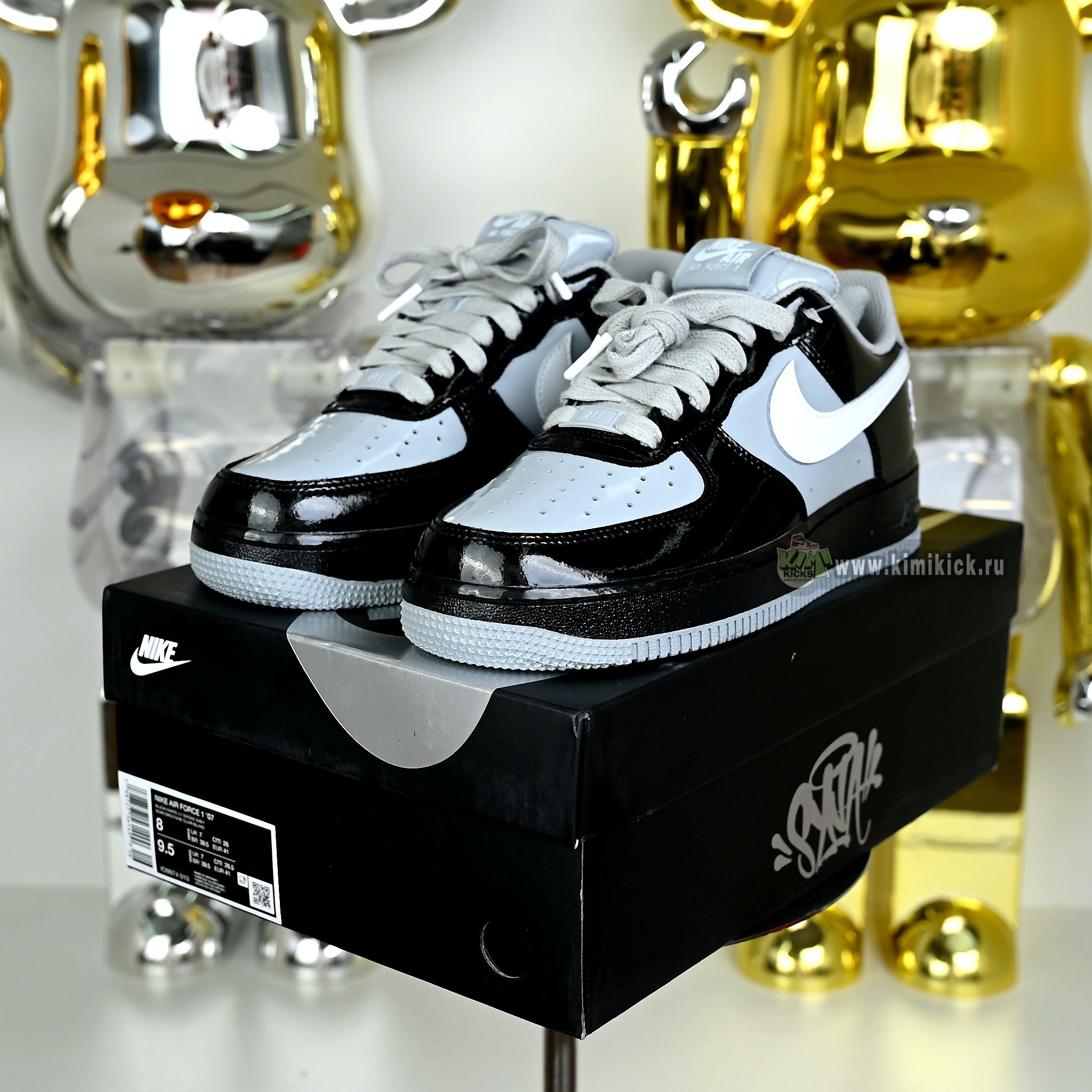 Nike Air Force 1 Low “Black Ice Blue Patent”  IO9974-010