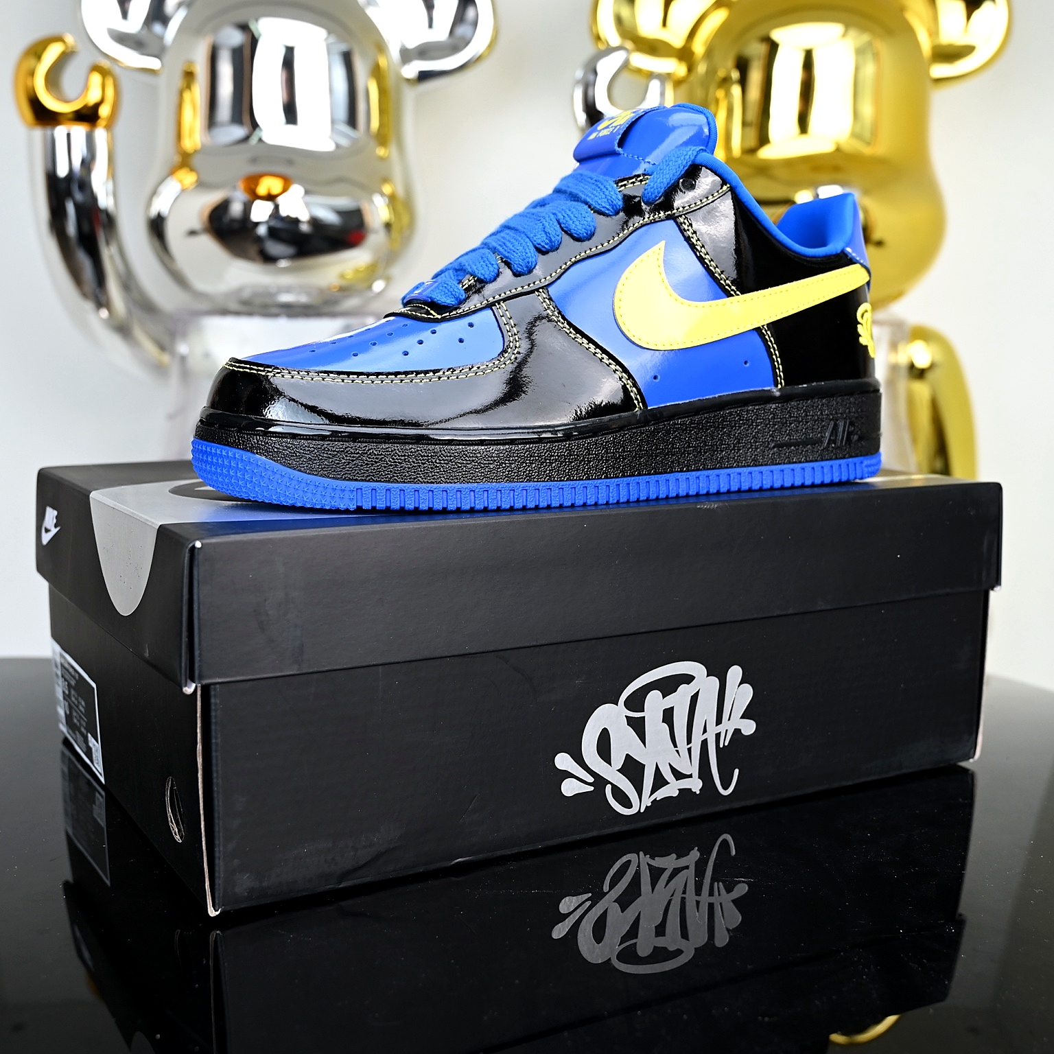 Nike Air Force 1 Low ’07 Patent Royal Yellow IQ1402-010