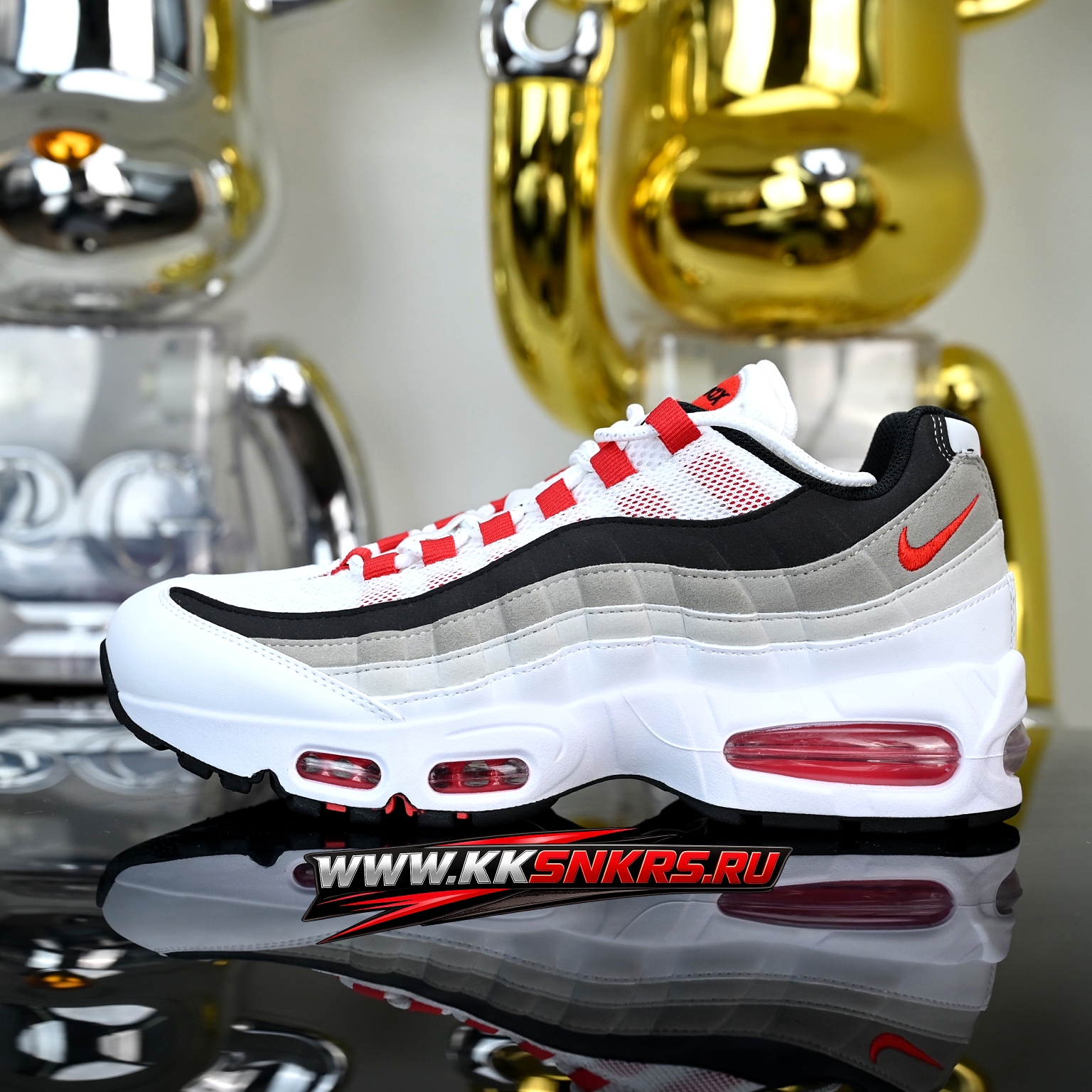 Nike Air Max 95 Big Bubble Premium White University Red IB7862-100