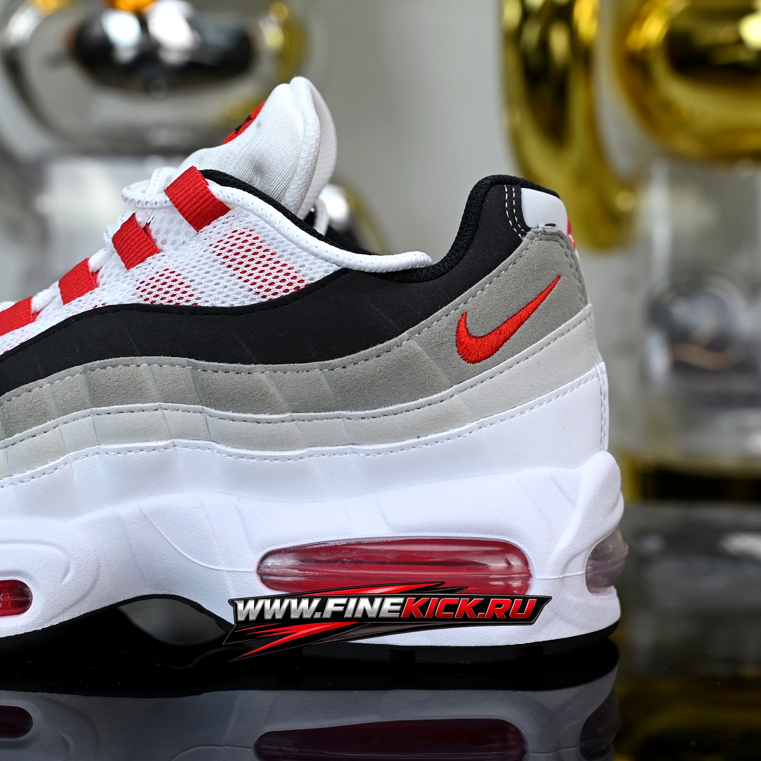 Nike Air Max 95 Big Bubble Premium White University Red IB7862-100