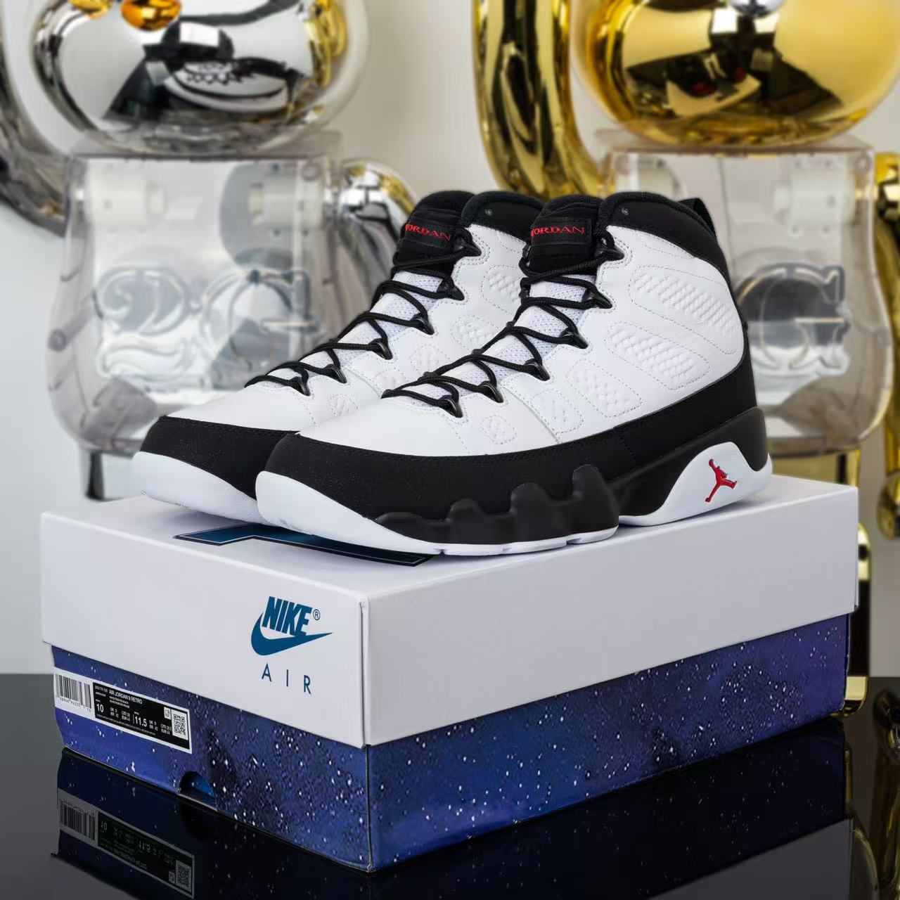 Air Jordan 9 Retro White Black True Red  IX6179-100