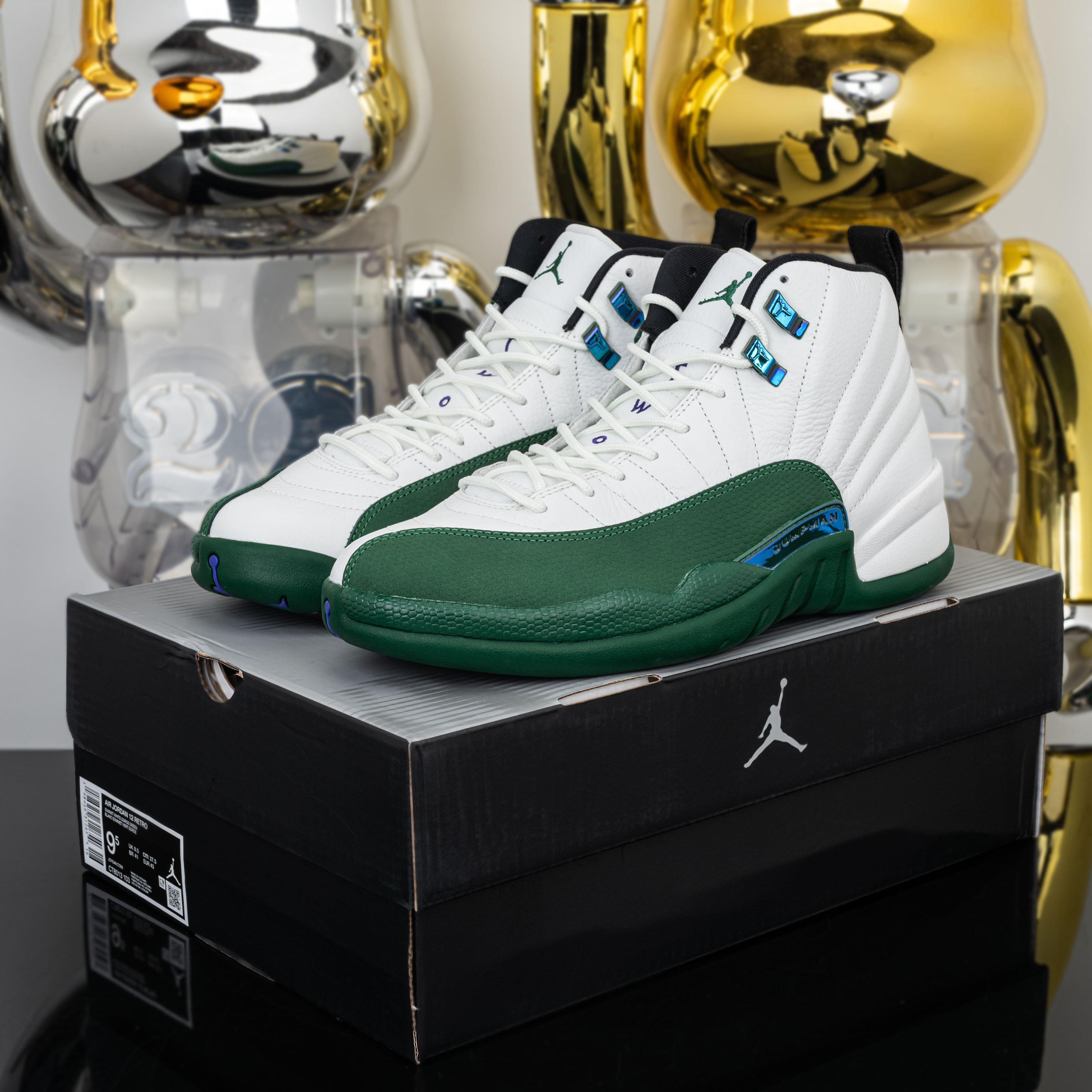 Air Jordan 12 Retro Bucks Summit WhiteGorge Green CT8013-103