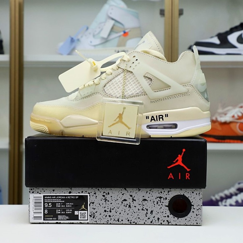 AIR JORDAN OFF-WHITE X WMNS AIR JORDAN 4 SP 'SAIL'