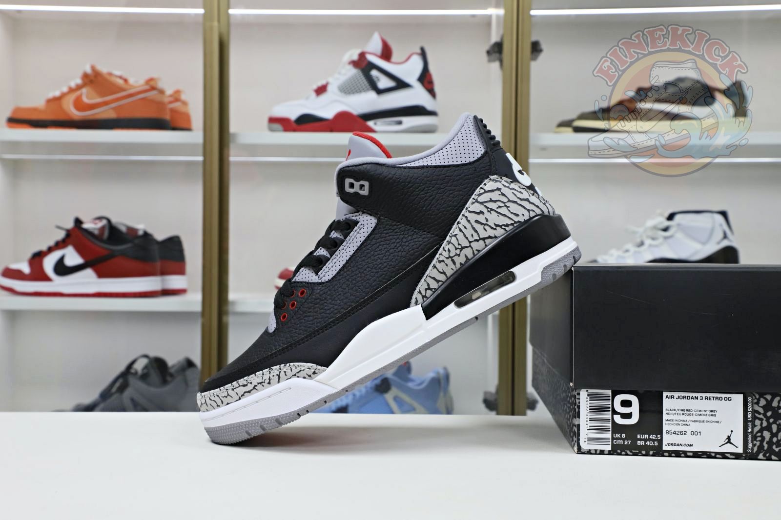 Air Jordan 3 retro blackcement  2018(854262-001)