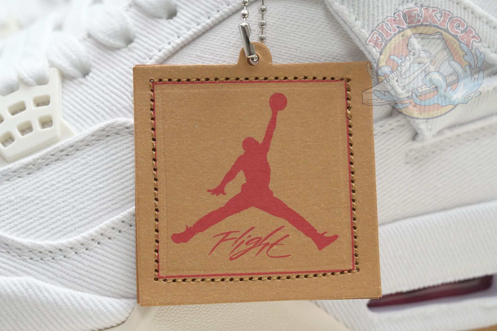 Air Jordan 4 levis white (levis tag)