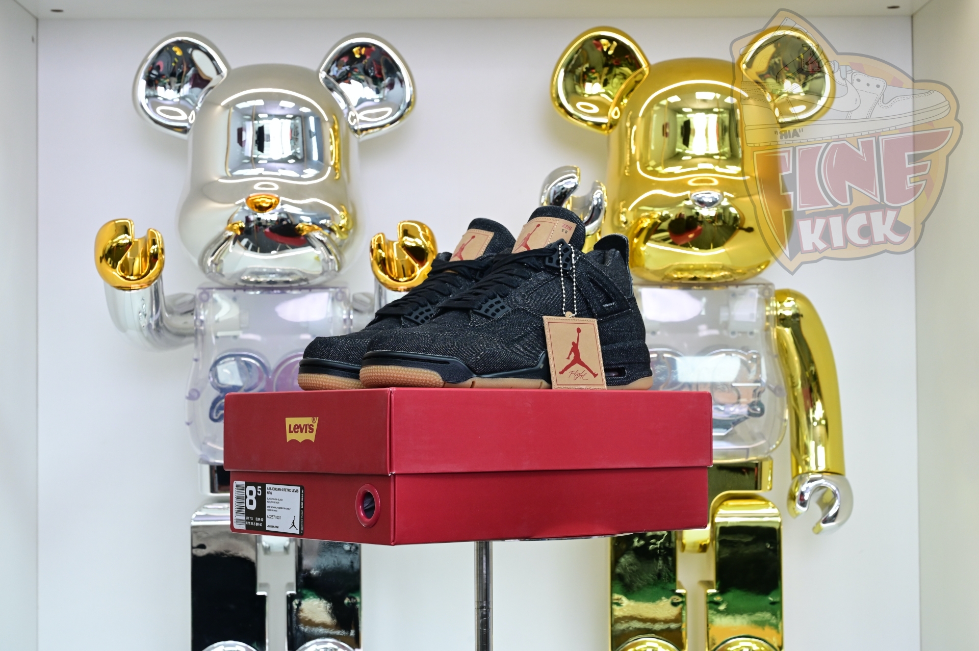 levi's x  Air Jordan 4 levis black (levis tag)AO2571-001