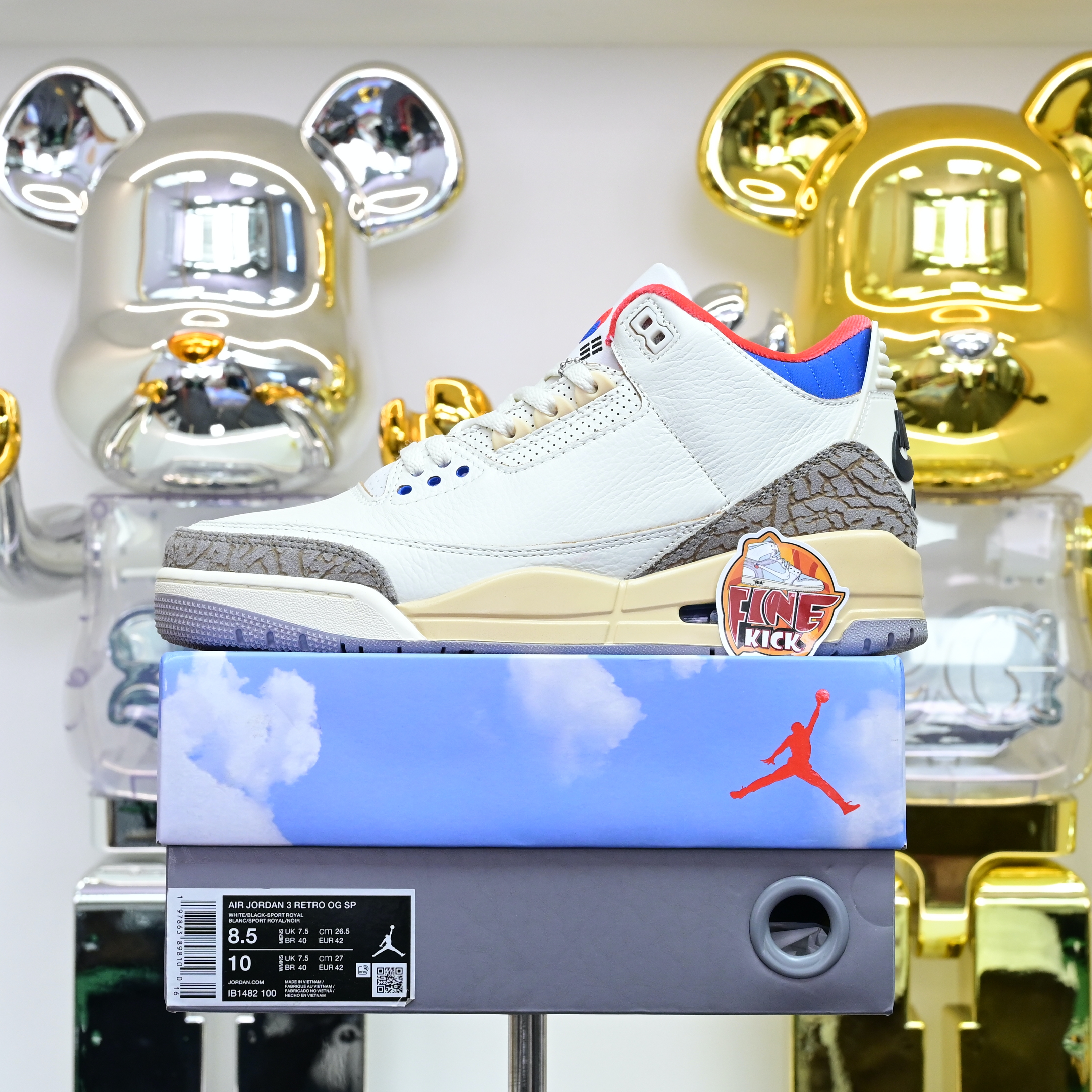 Air Jordan 3 RETRO OG SP“White/Sport Royal” IB1482-100