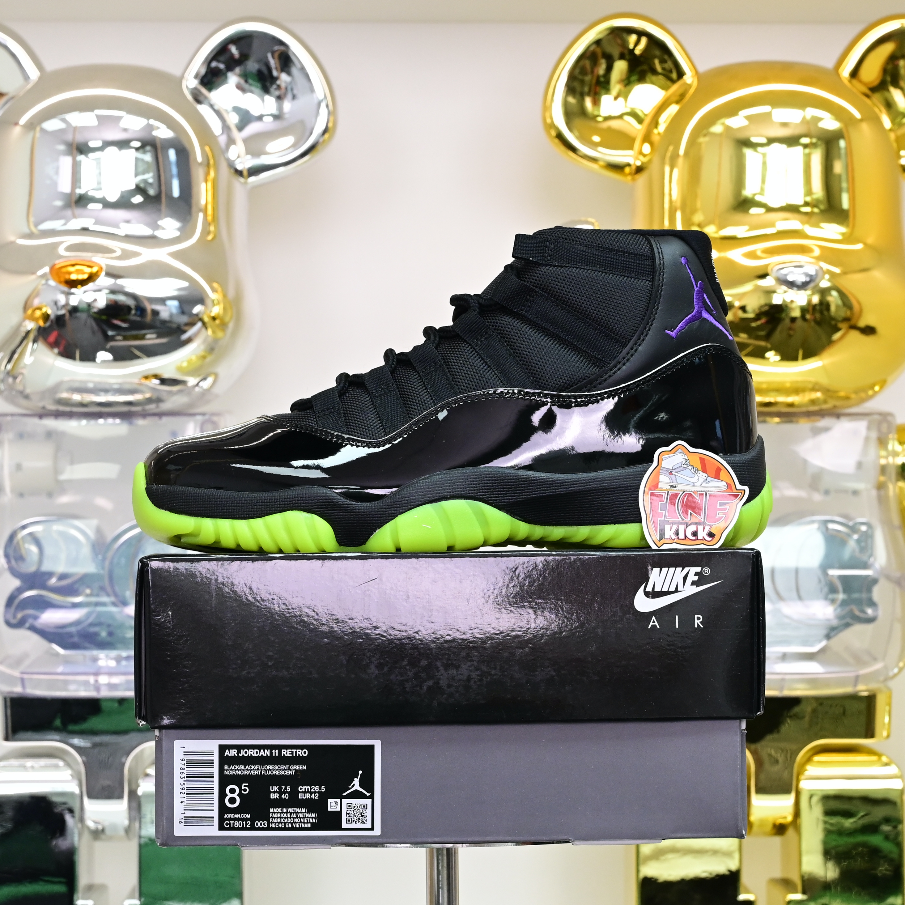 Air Jordan 11 GS Black/Barely Volt   CT8012-003