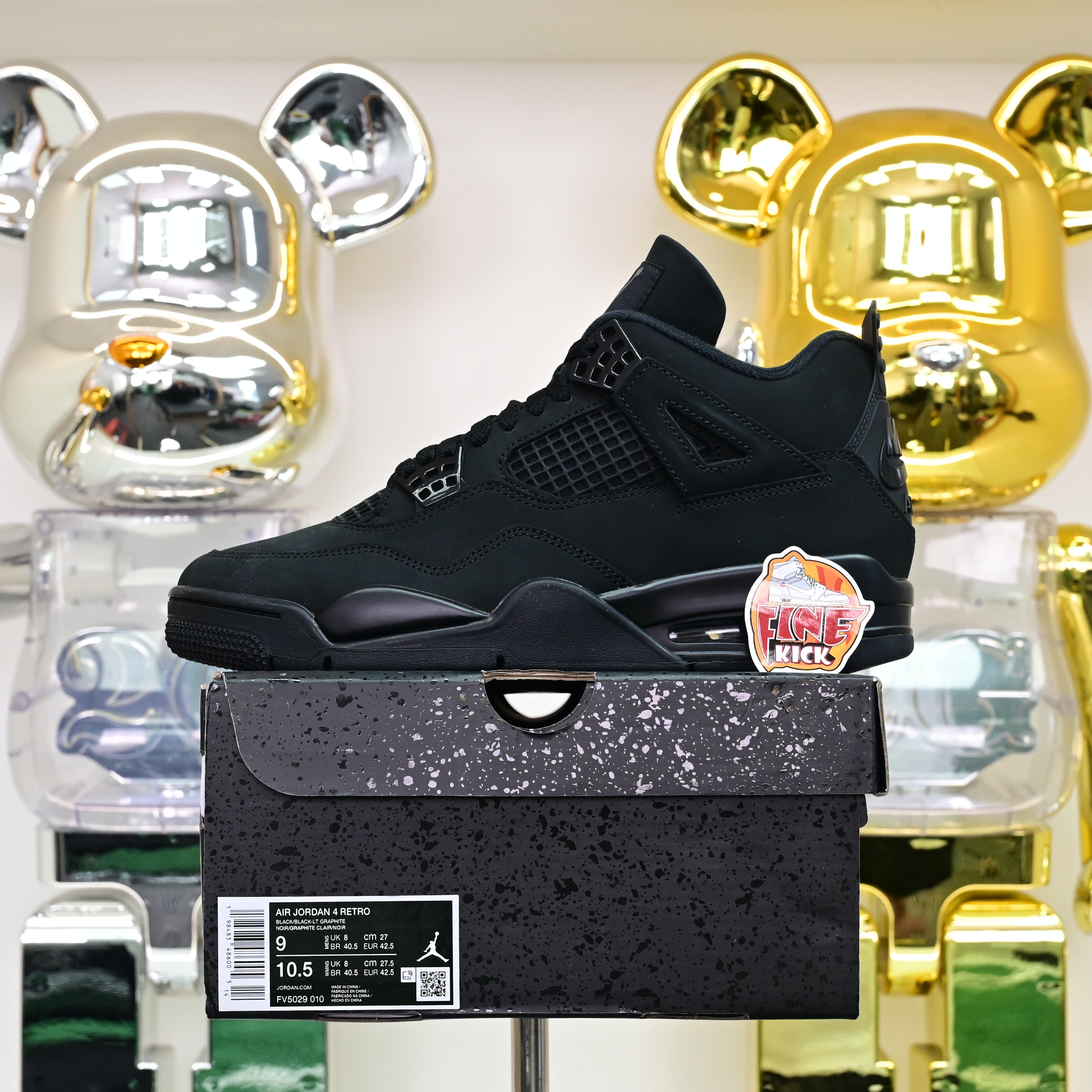 AIR JORDAN 4 RETRO 'BLACK CAT' 2025   FV5029-010