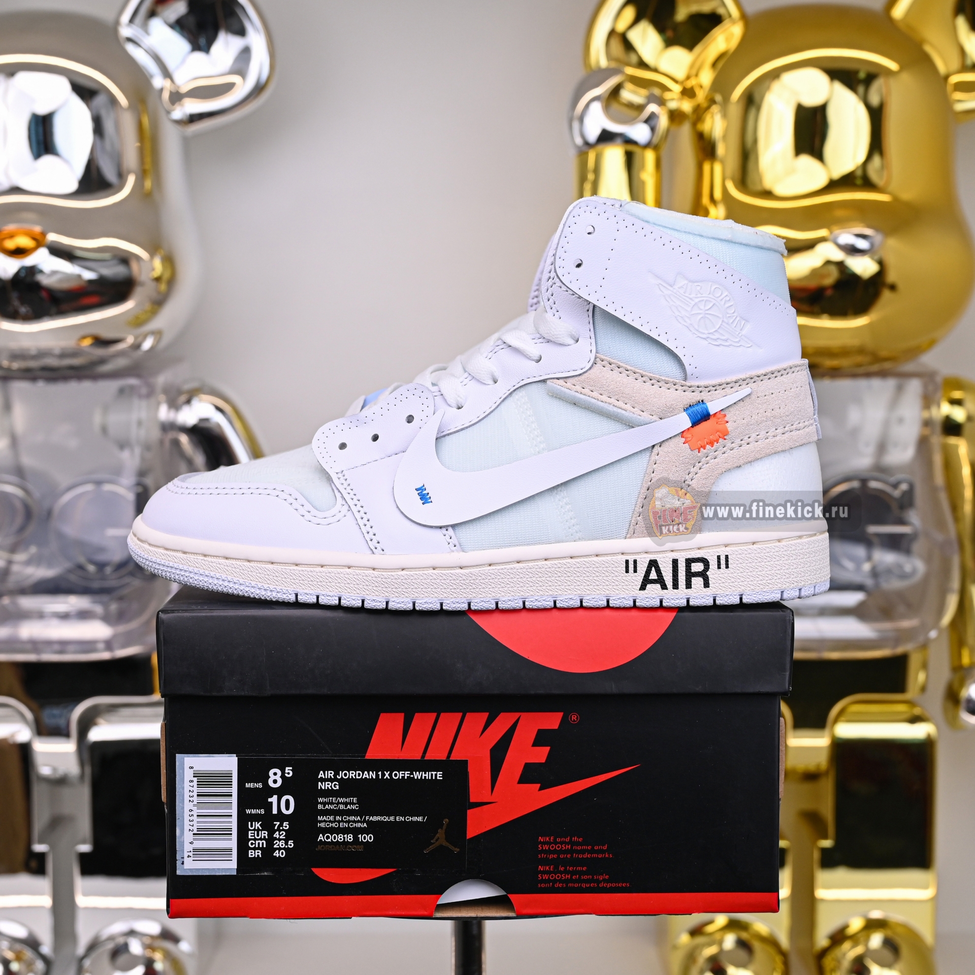 OFF-WHITE X AIR JORDAN 1 RETRO HIGH OG 'WHITE' 2018