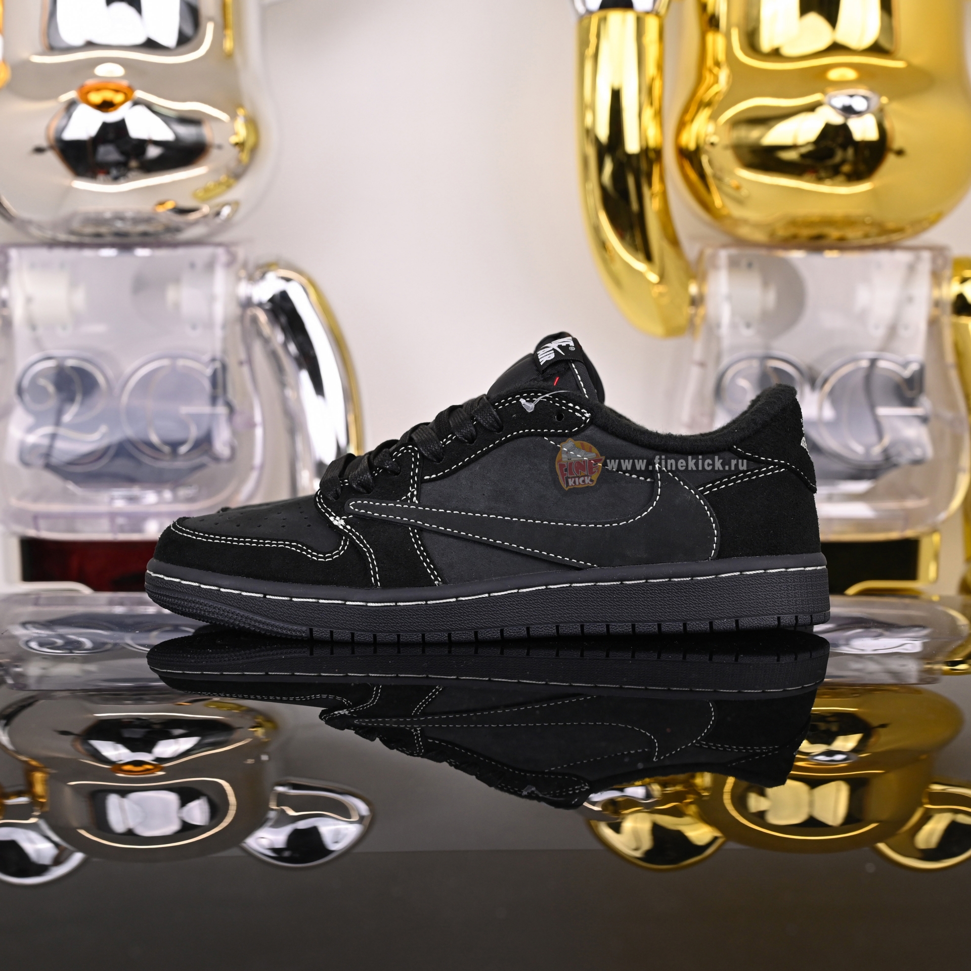 TRAVIS SCOTT X NIKE AIR JORDAN 1 LOW OG “BLACK/PHANTOM” DM7866-001