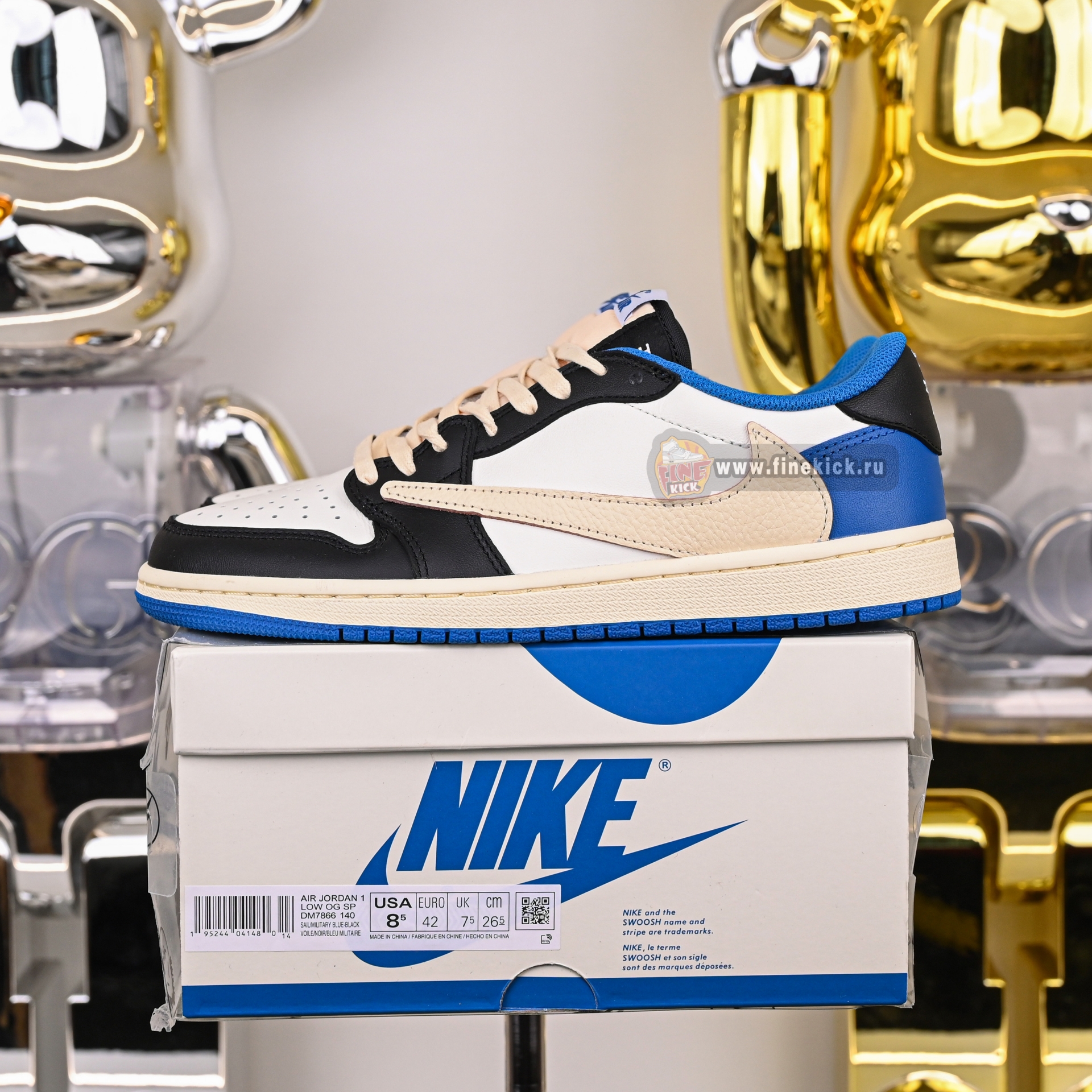 FRAGMENT DESIGN X TRAVIS SCOTT X AIR JORDAN 1 LOW DM7866-140