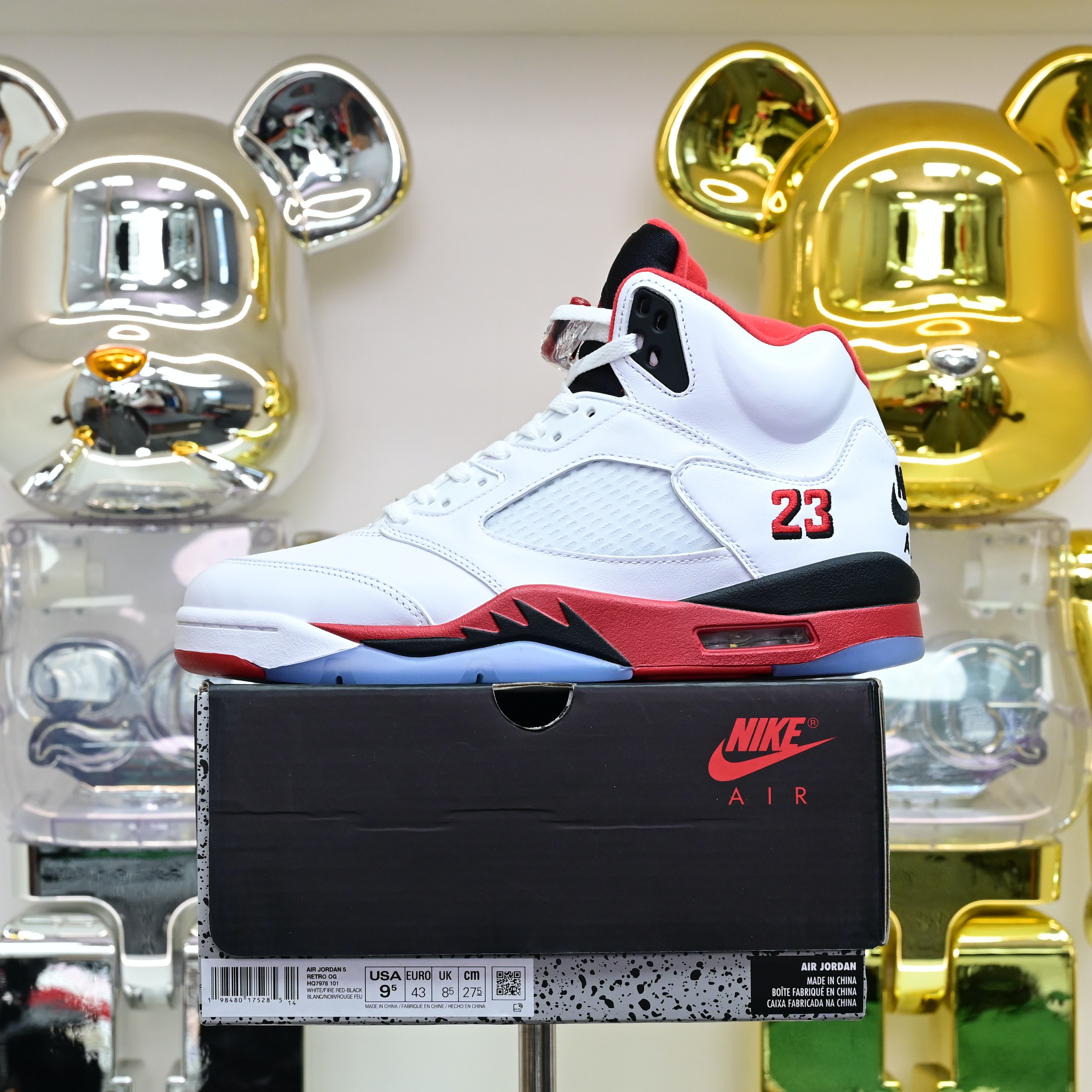 Air Jordan 5 Fire Red“Black Tongue”  HQ7978-101
