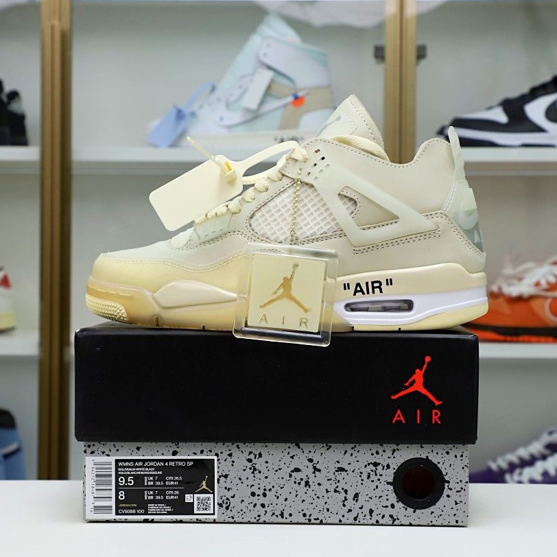 AIR JORDAN OFF-WHITE X WMNS AIR JORDAN 4 SP 'SAIL'