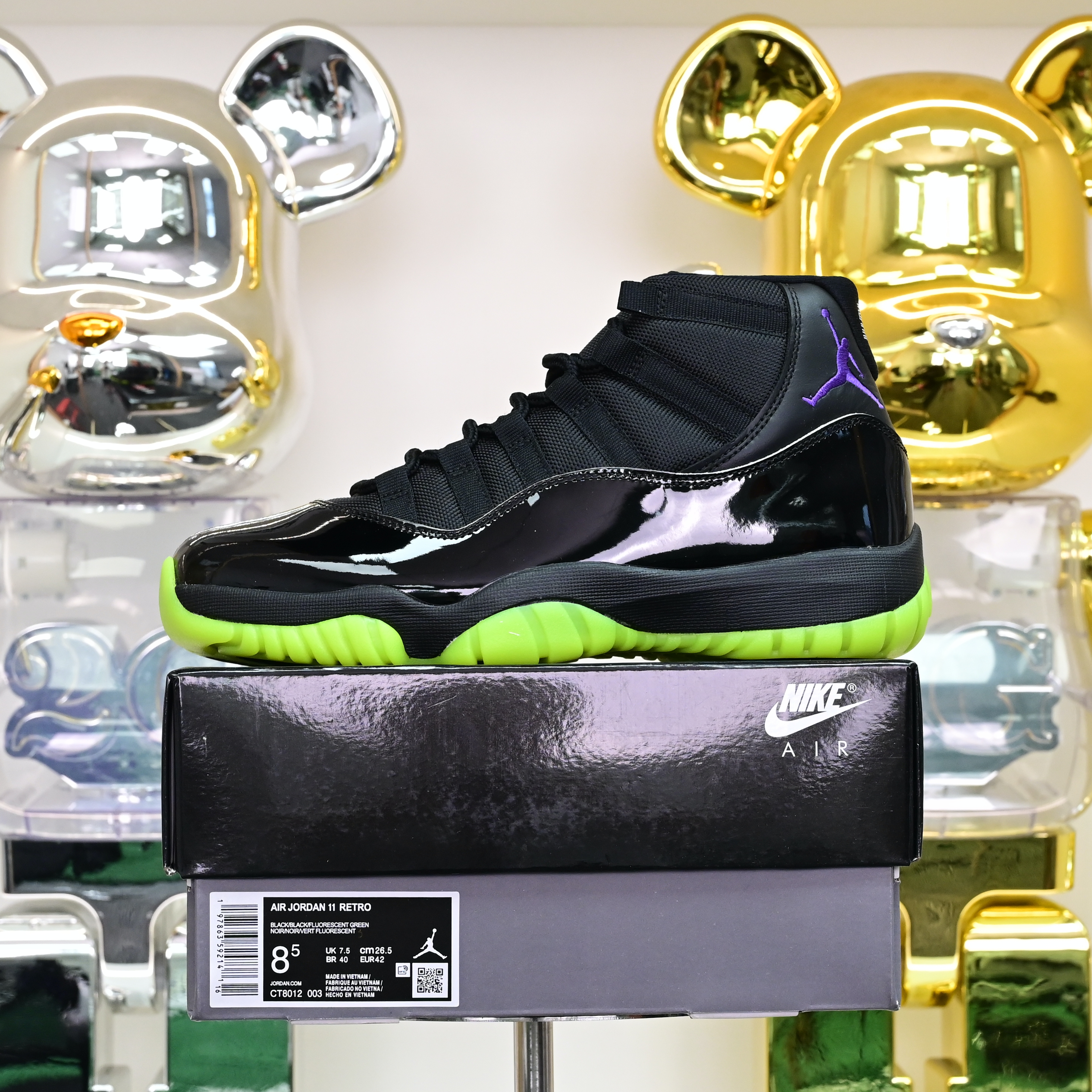 Air Jordan 11 GS Black/Barely Volt   CT8012-003