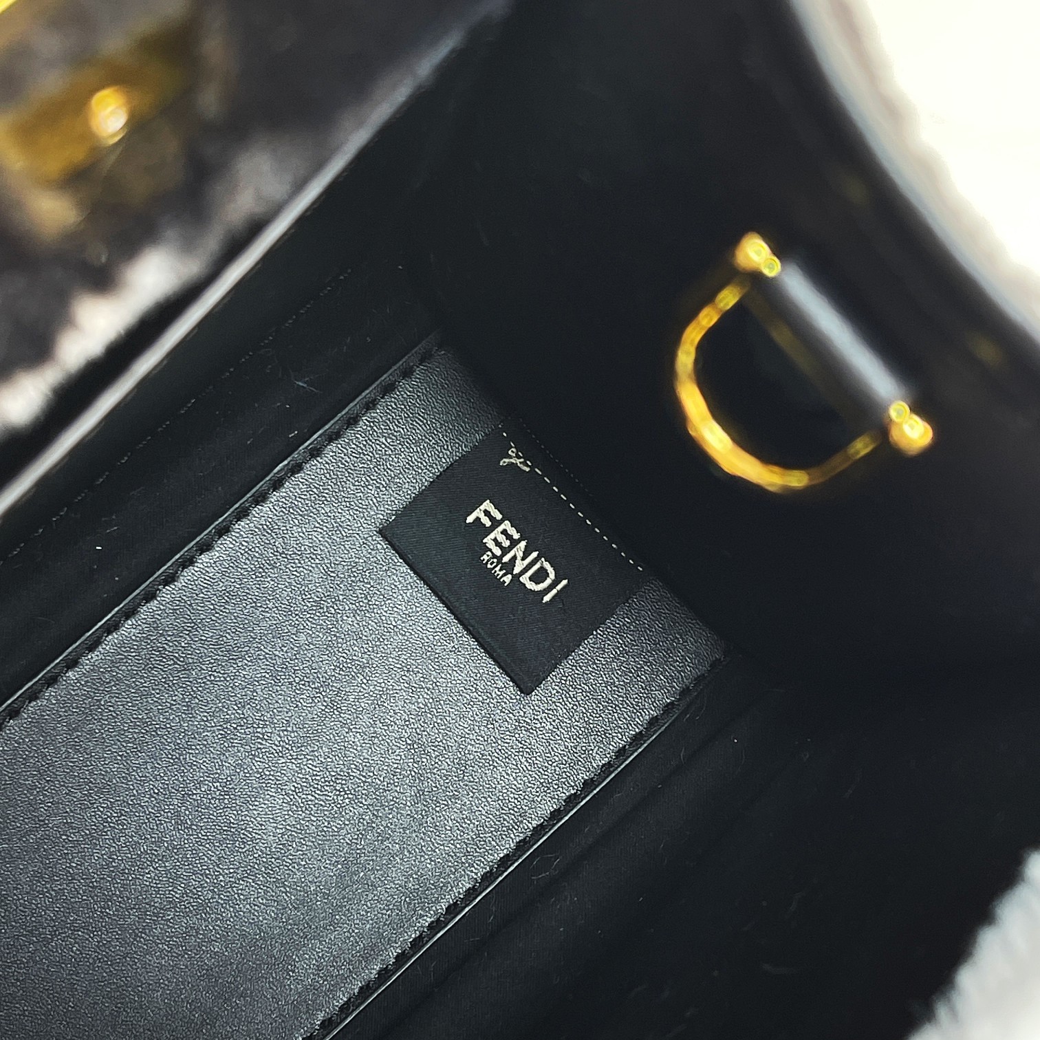 Fendi Tote Bag Sunshine Tote Bag Model: 8836 Black and White Pattern Size 23ⅹ22cm