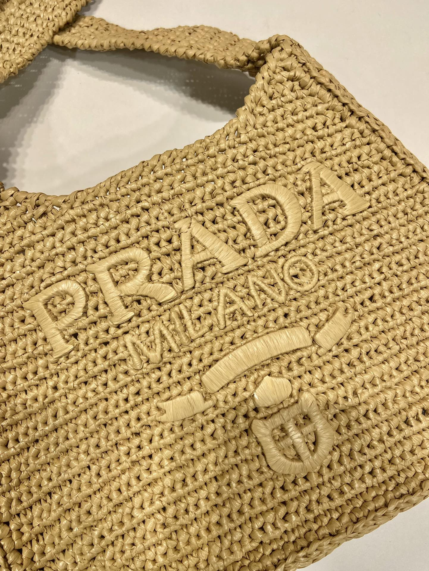 Prada Straw Shoulder Bag