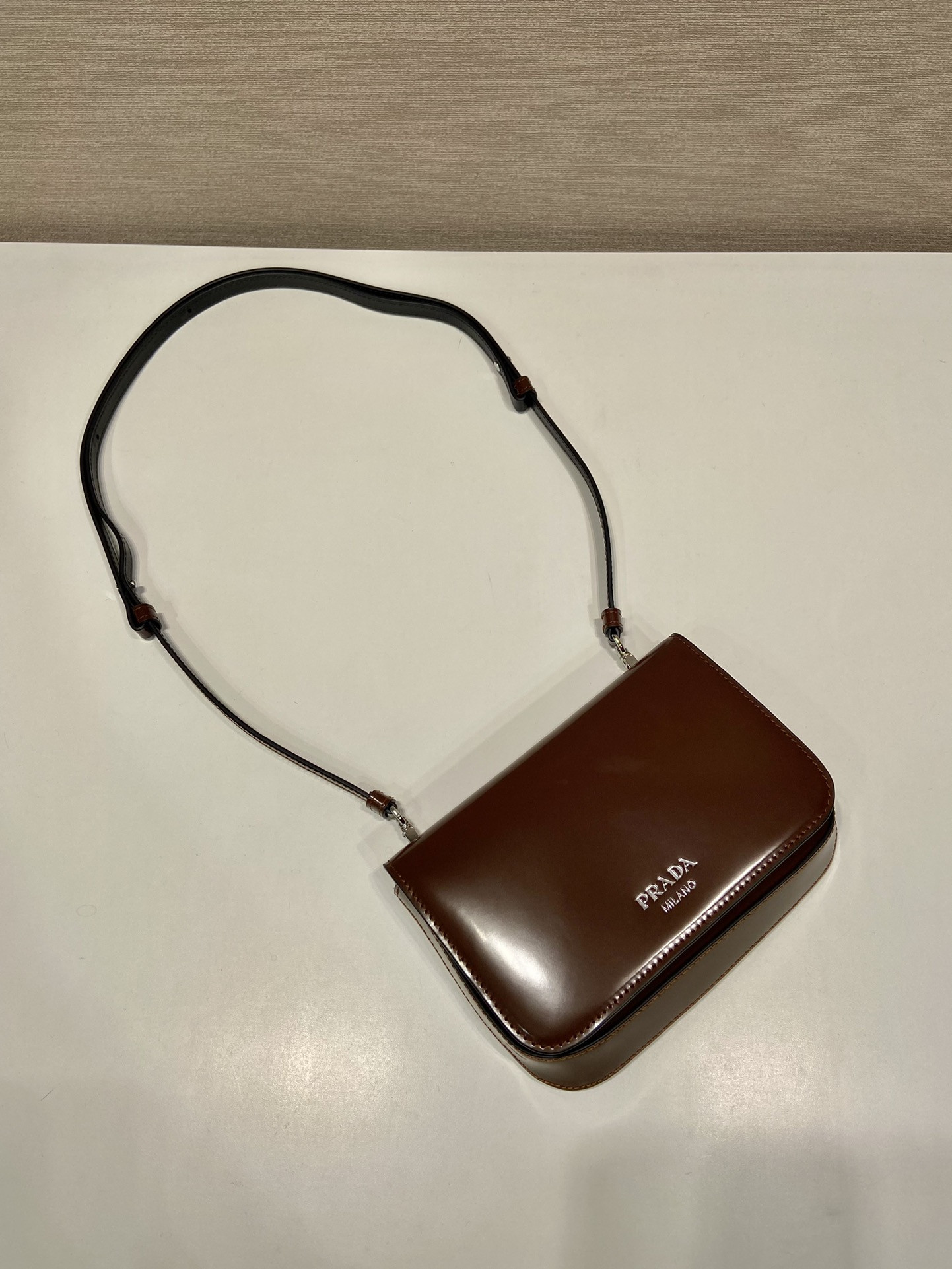 Prada Brushed Leather Mini-bag With Shoulder Strap Bag