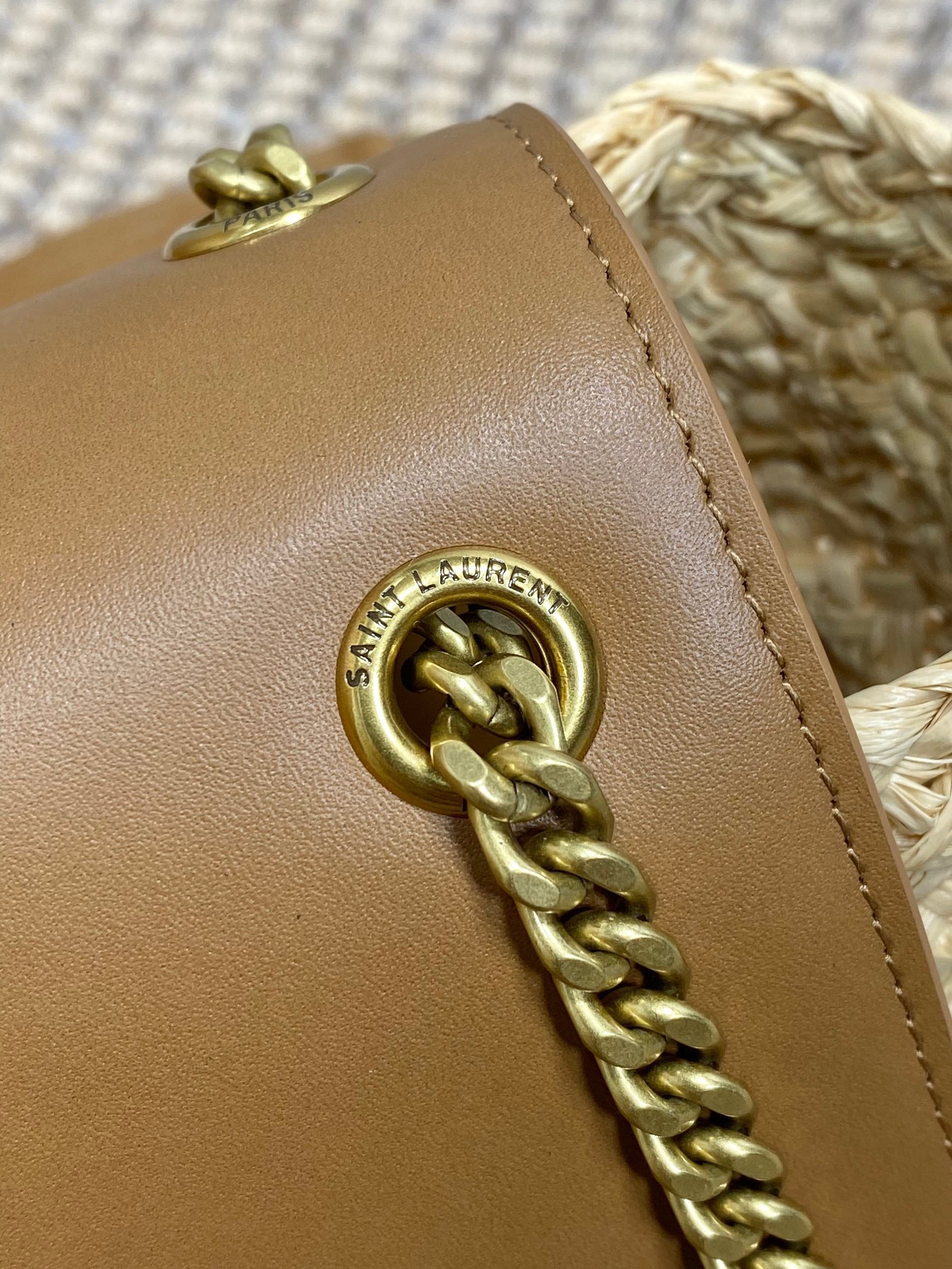 Yves Saint Laurent straw mini MANON handmade model: 774269 size: 23x12x6