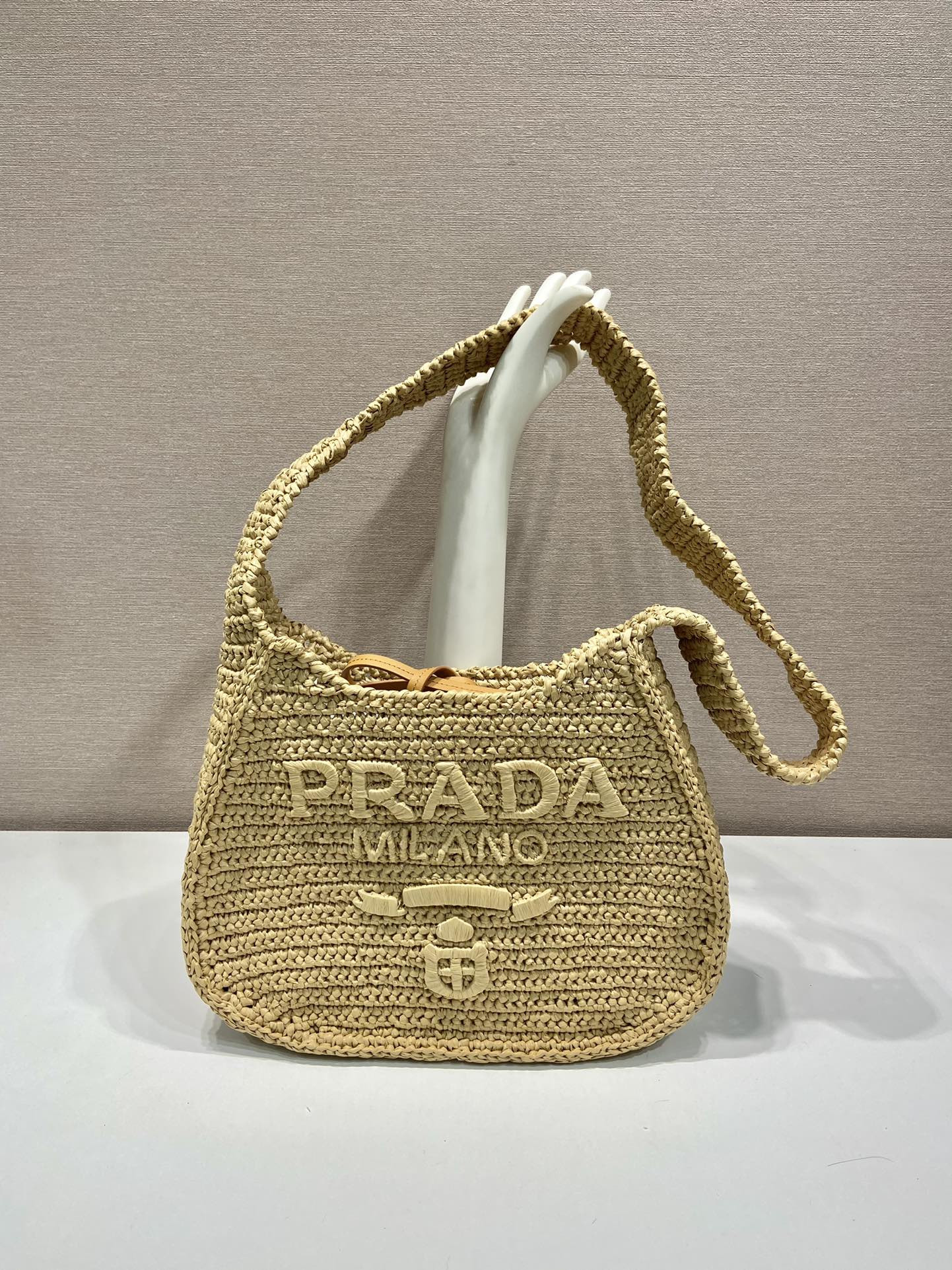 Prada Straw Shoulder Bag