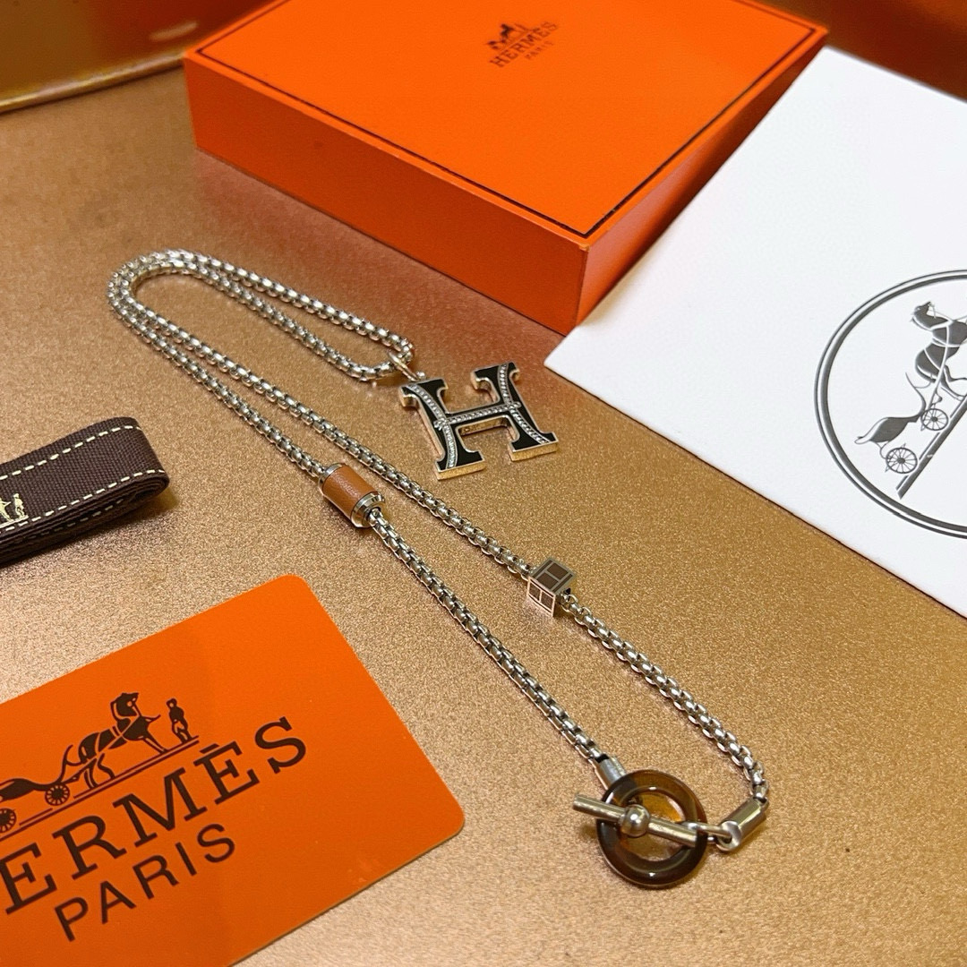 Hermès Necklace Pig Nose Necklace Series Jewelry Imported Customization Must-Have for Men and Women!