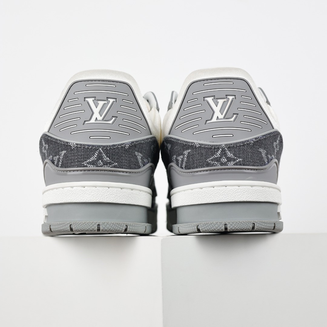 L*V TRAINER Sneakers Monogram Denim Grey White