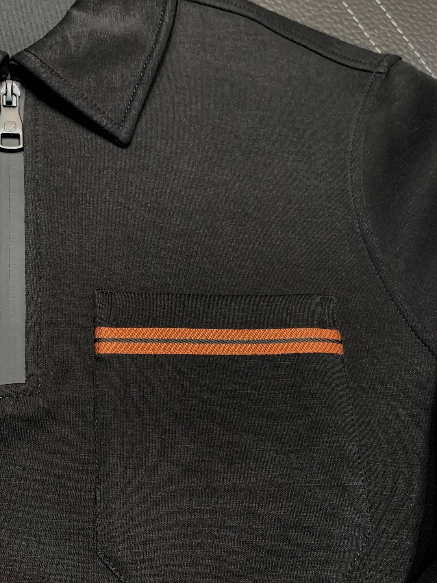 Zegna lapel casual sweatshirt