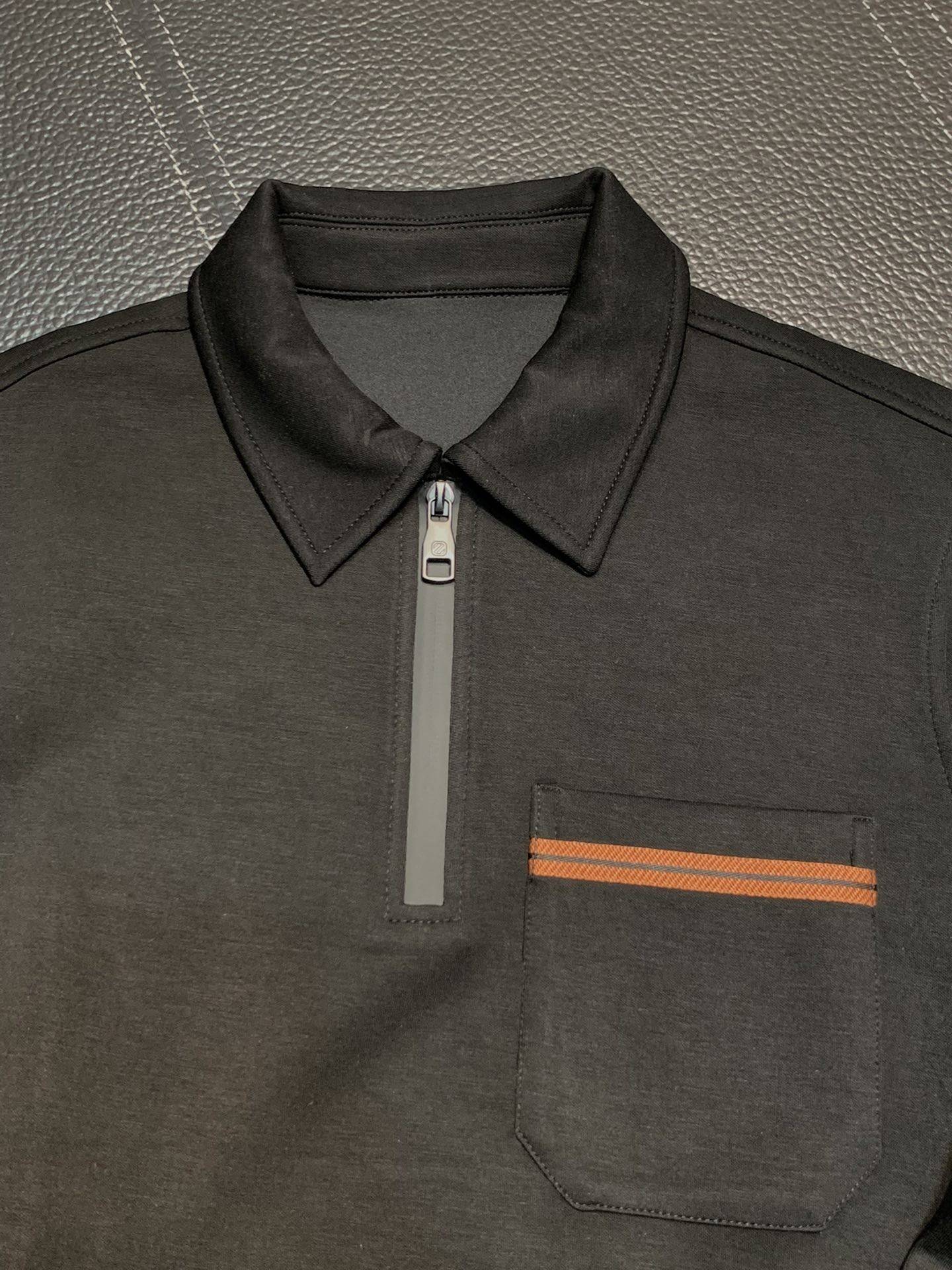 Zegna lapel casual sweatshirt