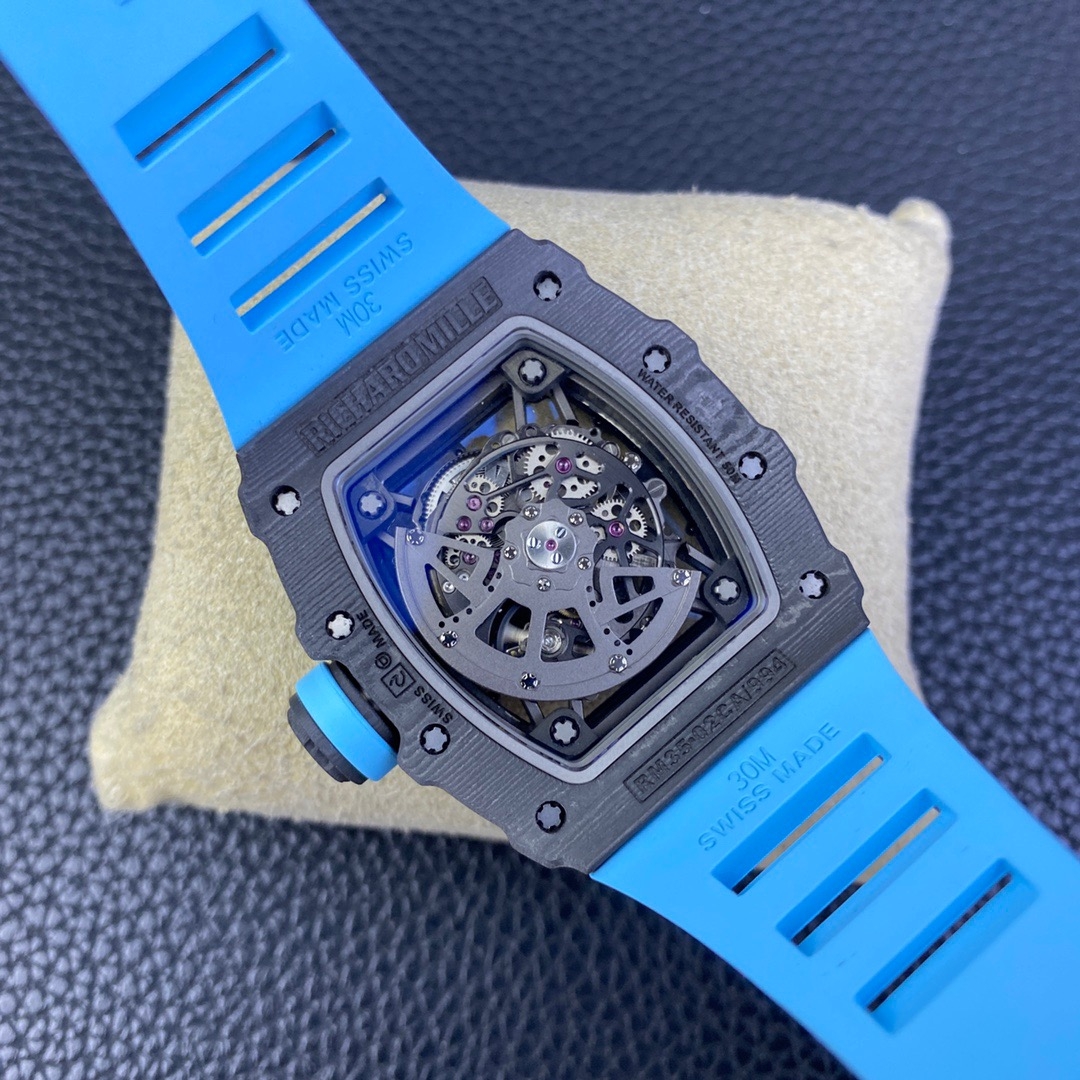 Richard Miller's ultimate version of the integrated white sapphire shock-absorbing movement RM35