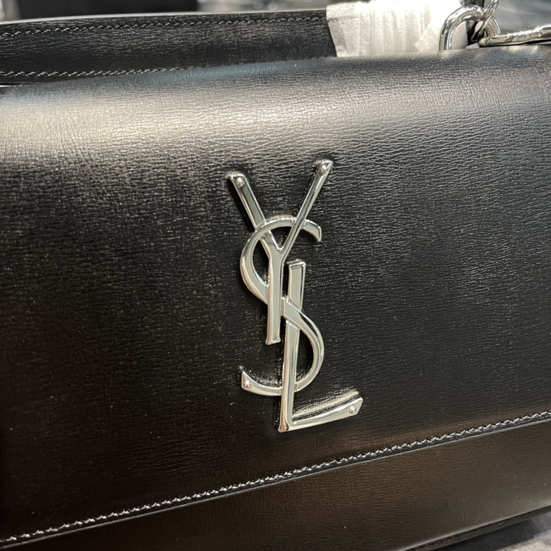 Ysl Sunset Medium Top Handle In Smooth Leather