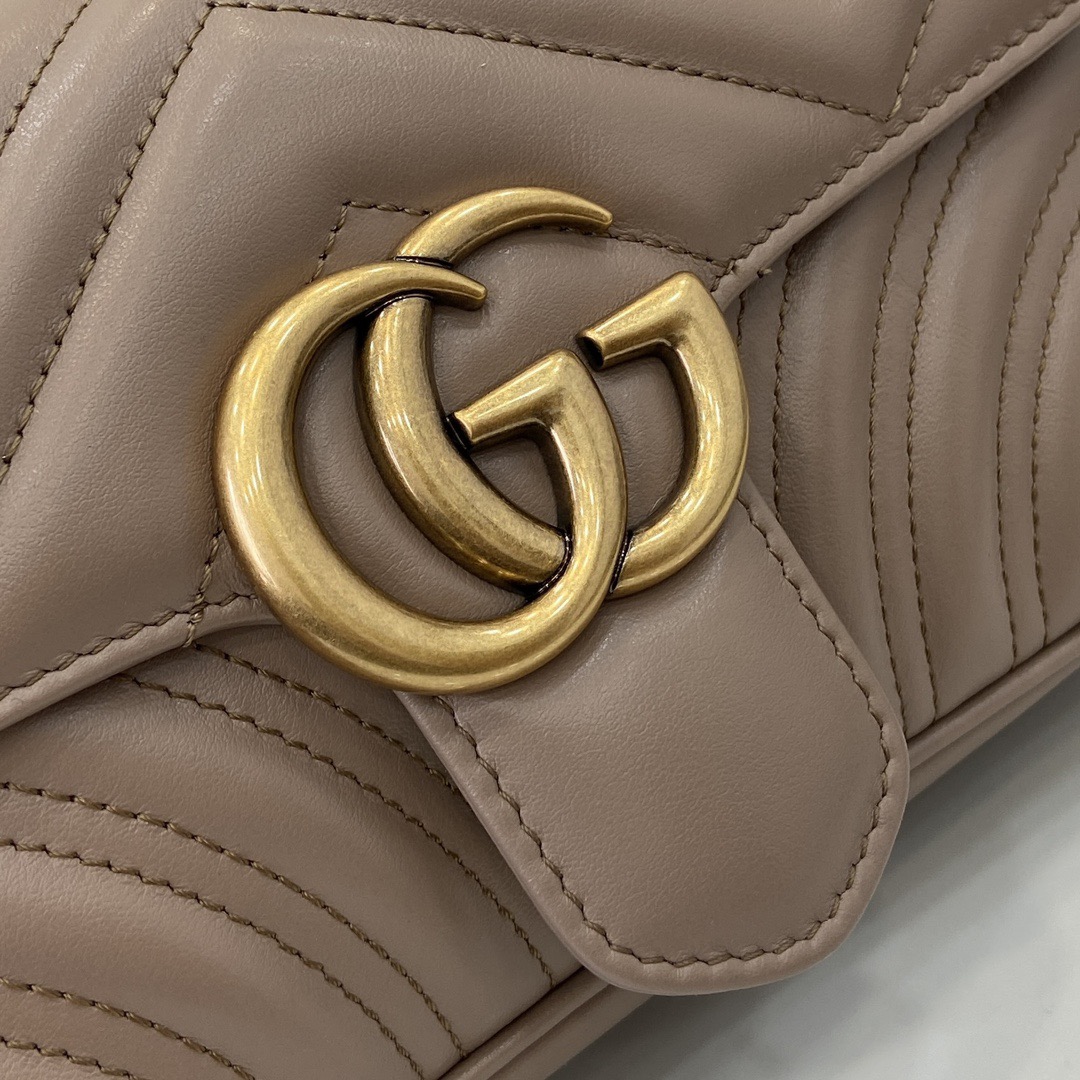 Gucci Marmont series quilted mini handbag model: 446744. Size: 22*13*6cm
