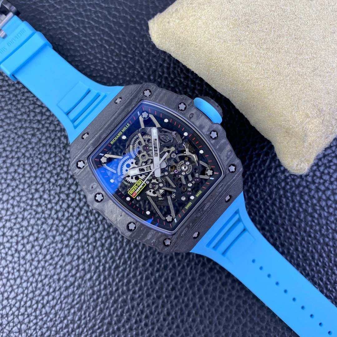 Richard Miller's ultimate version of the integrated white sapphire shock-absorbing movement RM35