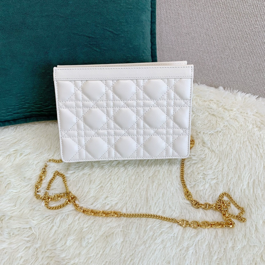 Dior Caro Zipped Pouch With Chain