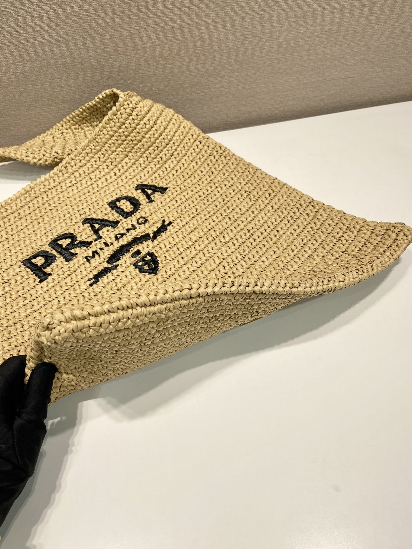 Prada Raffia Tote Bag
