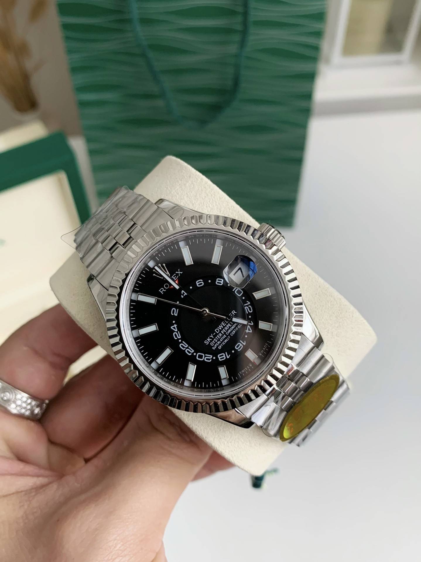 Rolex Navigator Series men's watch Dual time zone/100 meters waterproof，42mm