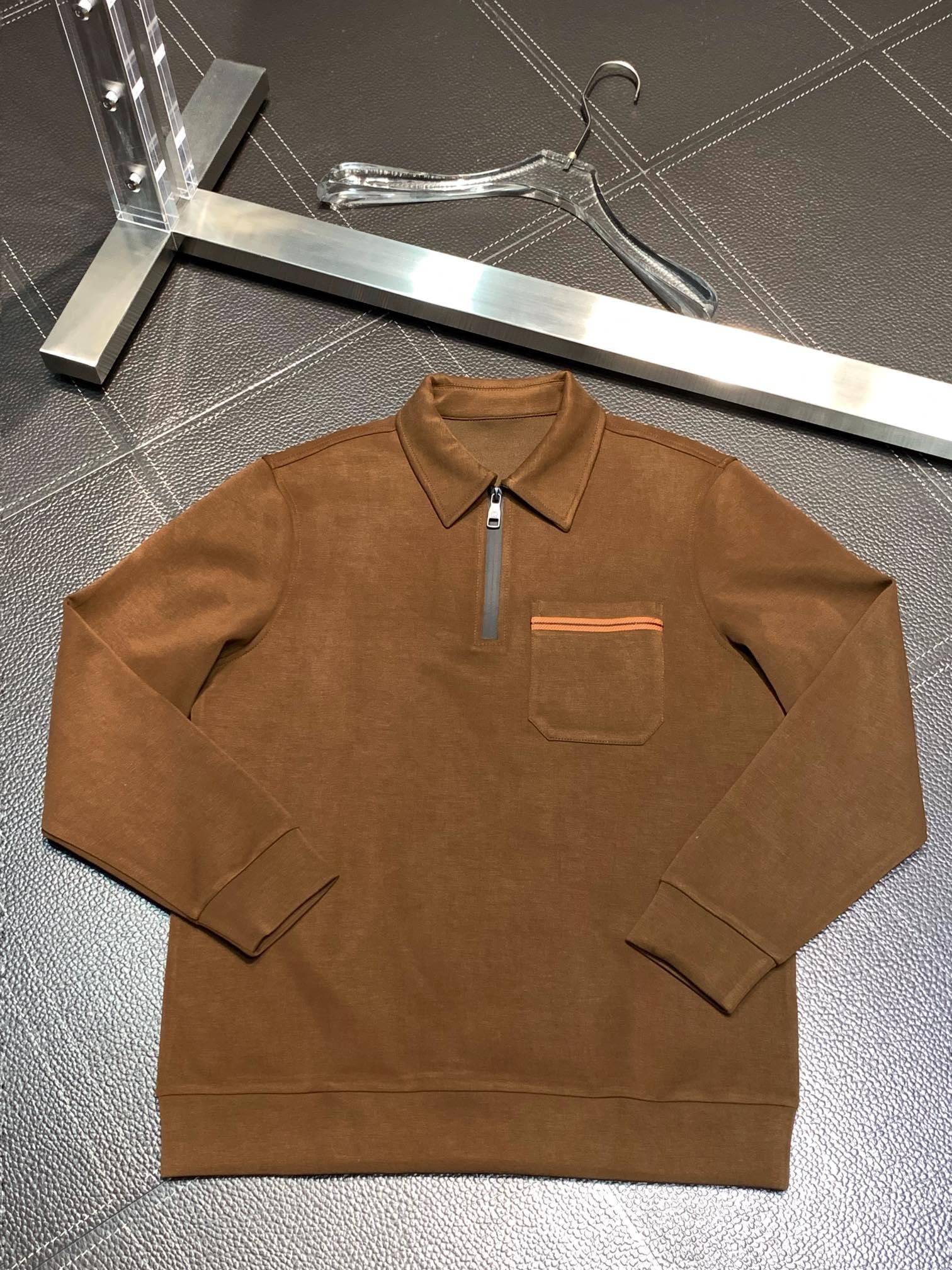 Zegna lapel casual sweatshirt