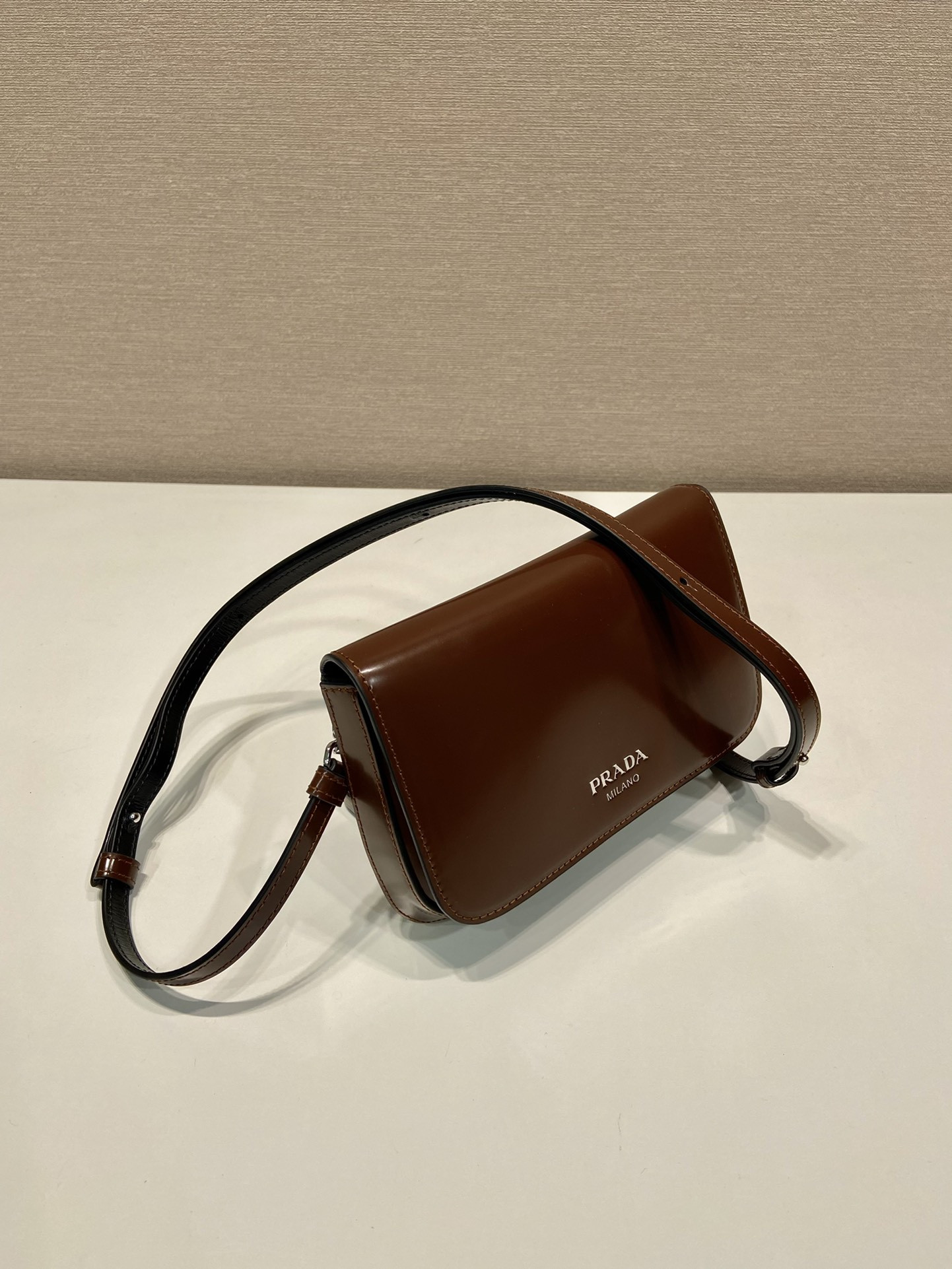 Prada Brushed Leather Mini-bag With Shoulder Strap Bag