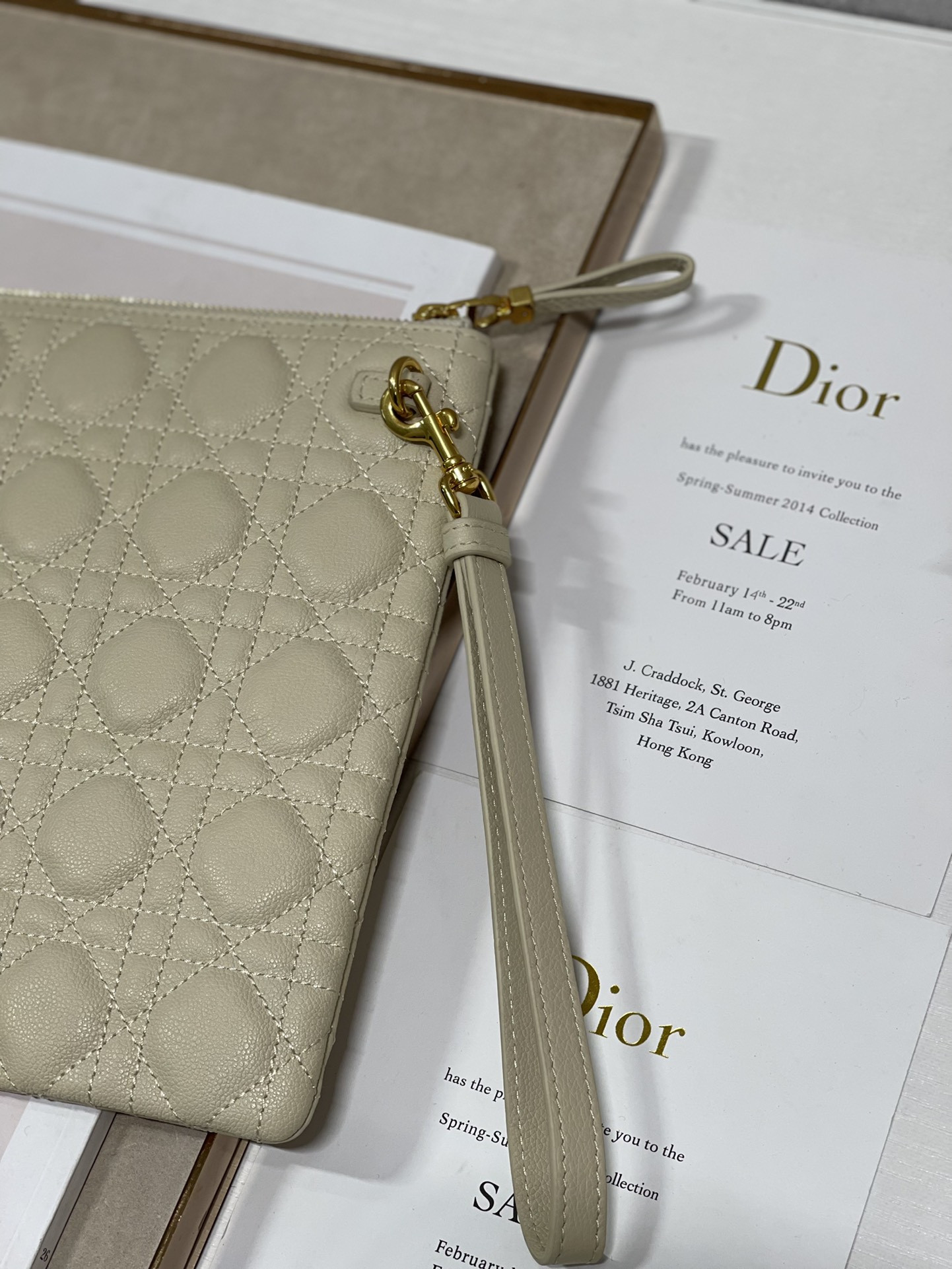Large Dior Caro Daily Pouch
