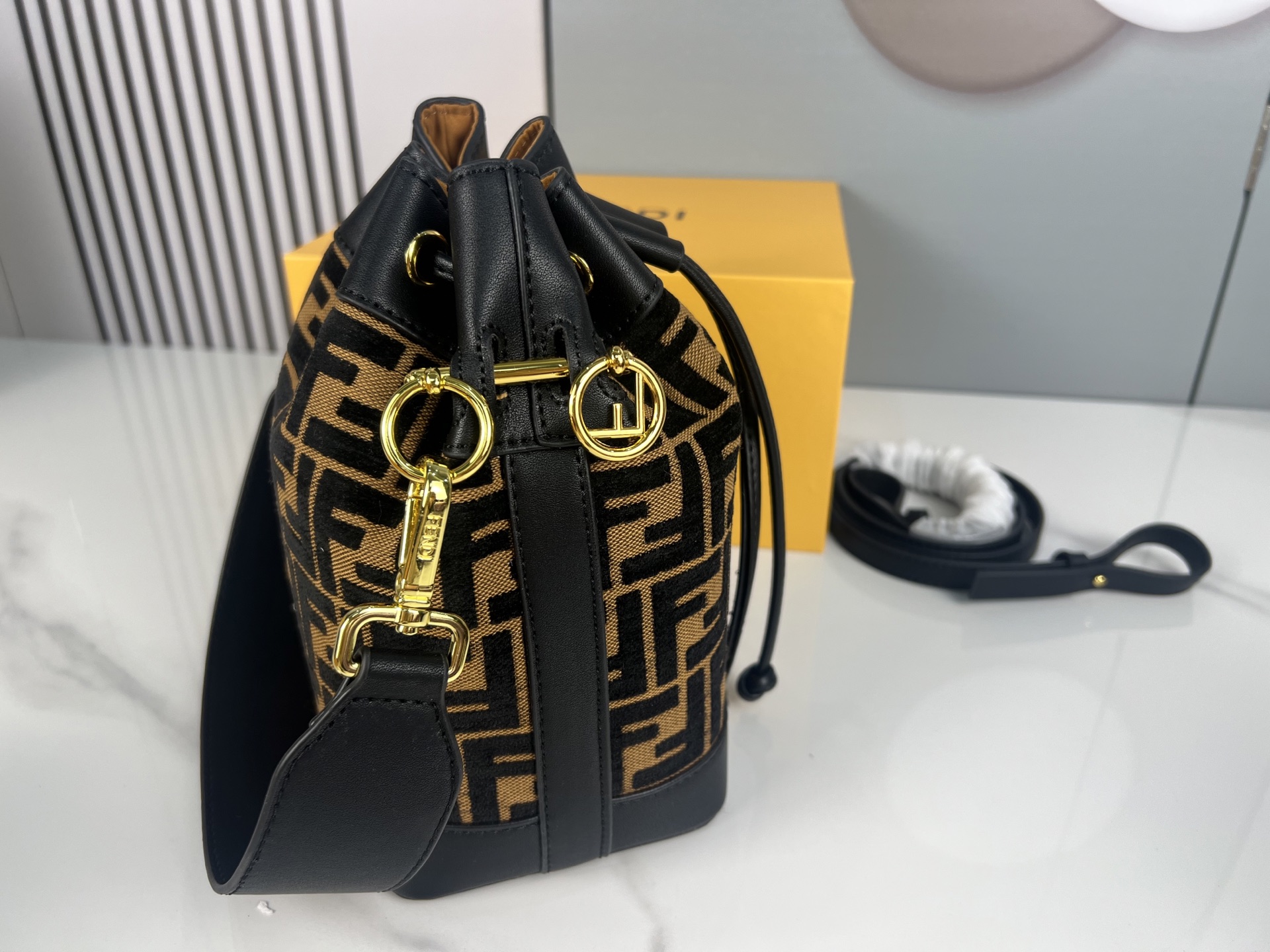 Fendi Mon Tresor Small Bucket Bag Size: 15-23cm