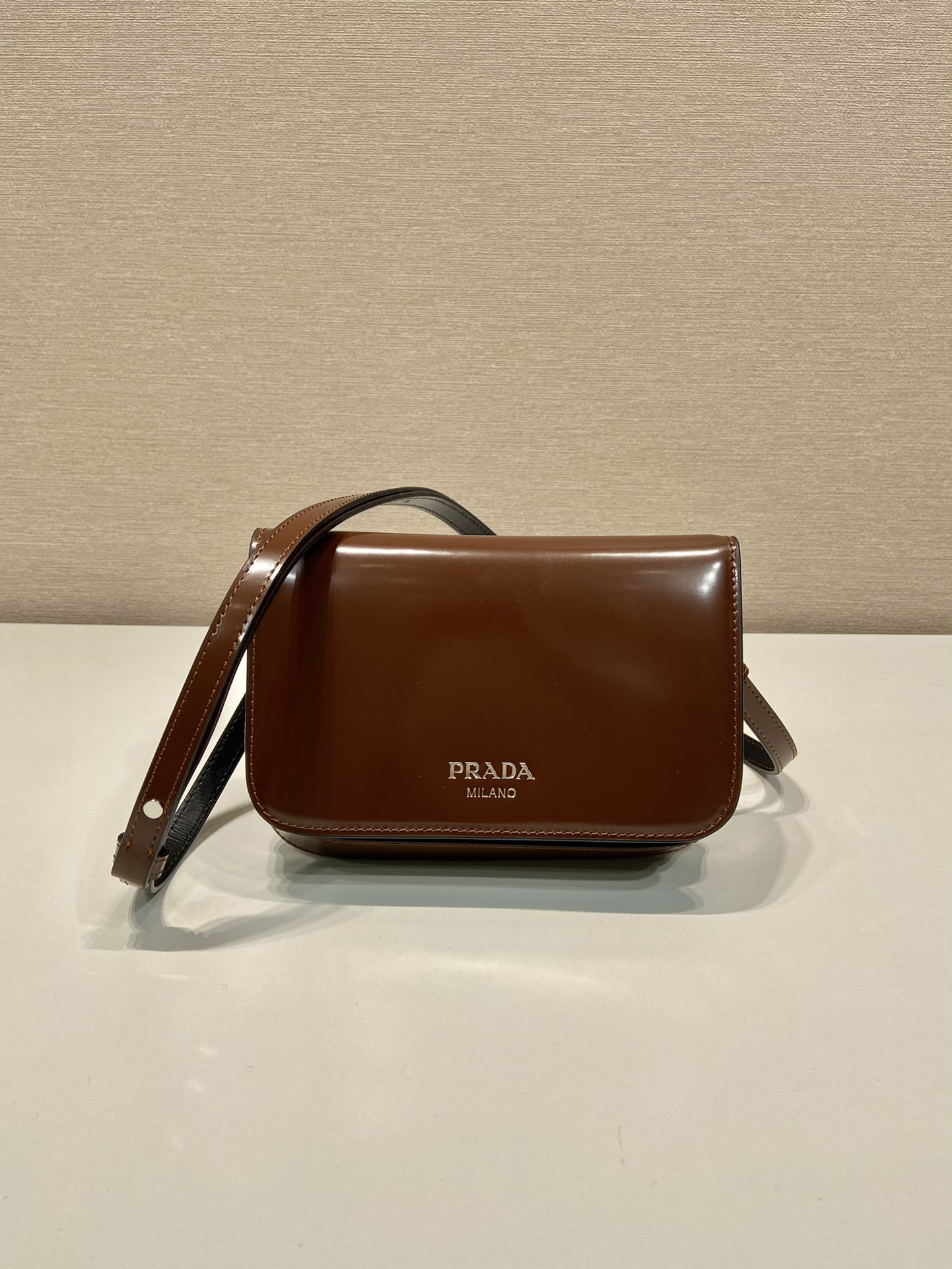 Prada Brushed Leather Mini-bag With Shoulder Strap Bag