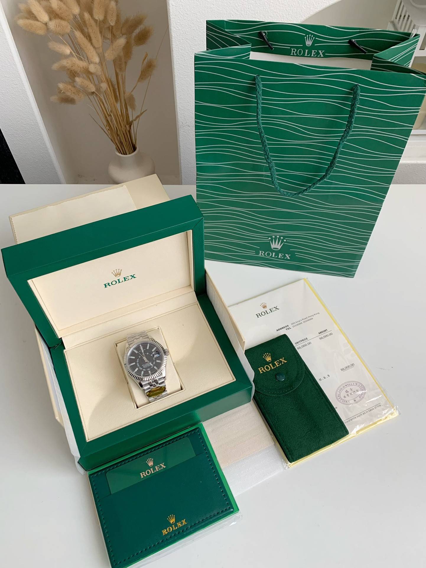 Rolex Navigator Series men's watch Dual time zone/100 meters waterproof，42mm