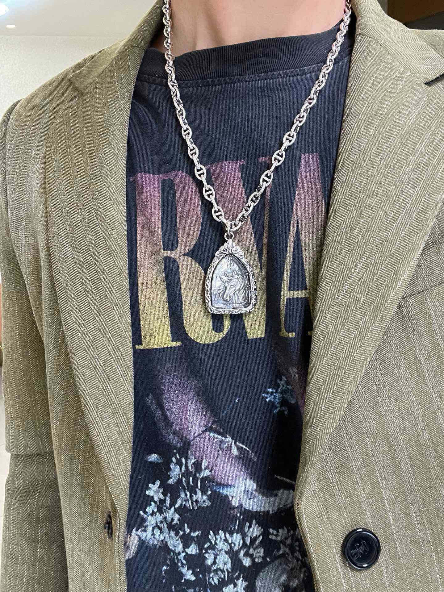 Hermès necklace, Hermès necklace series jewelry, imported and customized. High-end chain, classic match, a must-have for men and women!