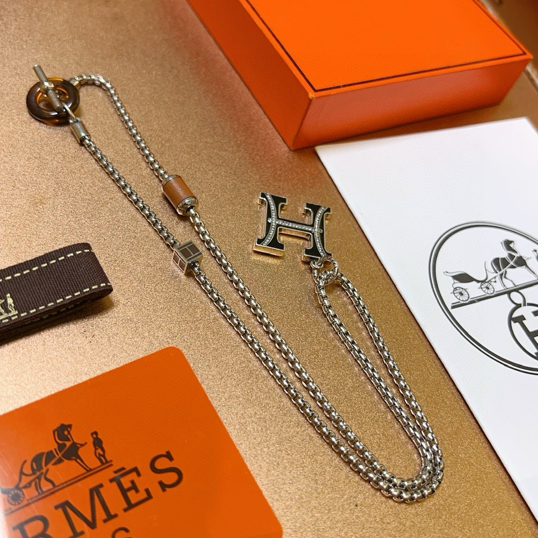 Hermès Necklace Pig Nose Necklace Series Jewelry Imported Customization Must-Have for Men and Women!