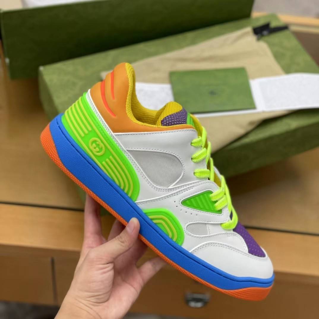 GU*Isneakers Cowhide+Breathable mesh