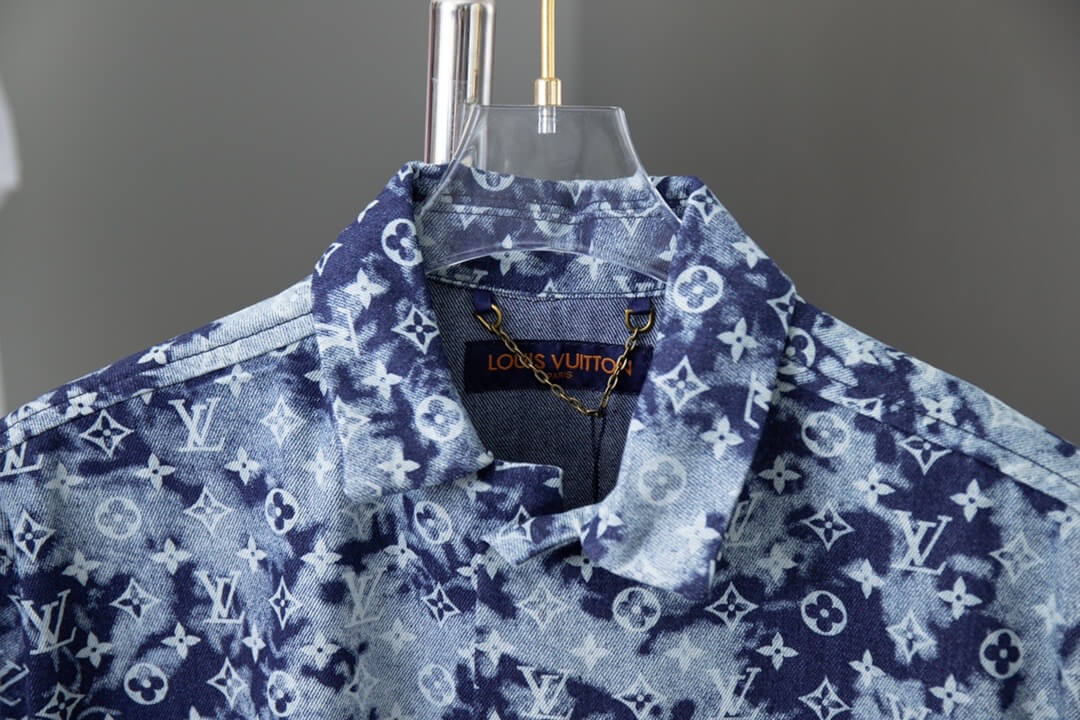 Blue All-Over Gradient Print T Shirt