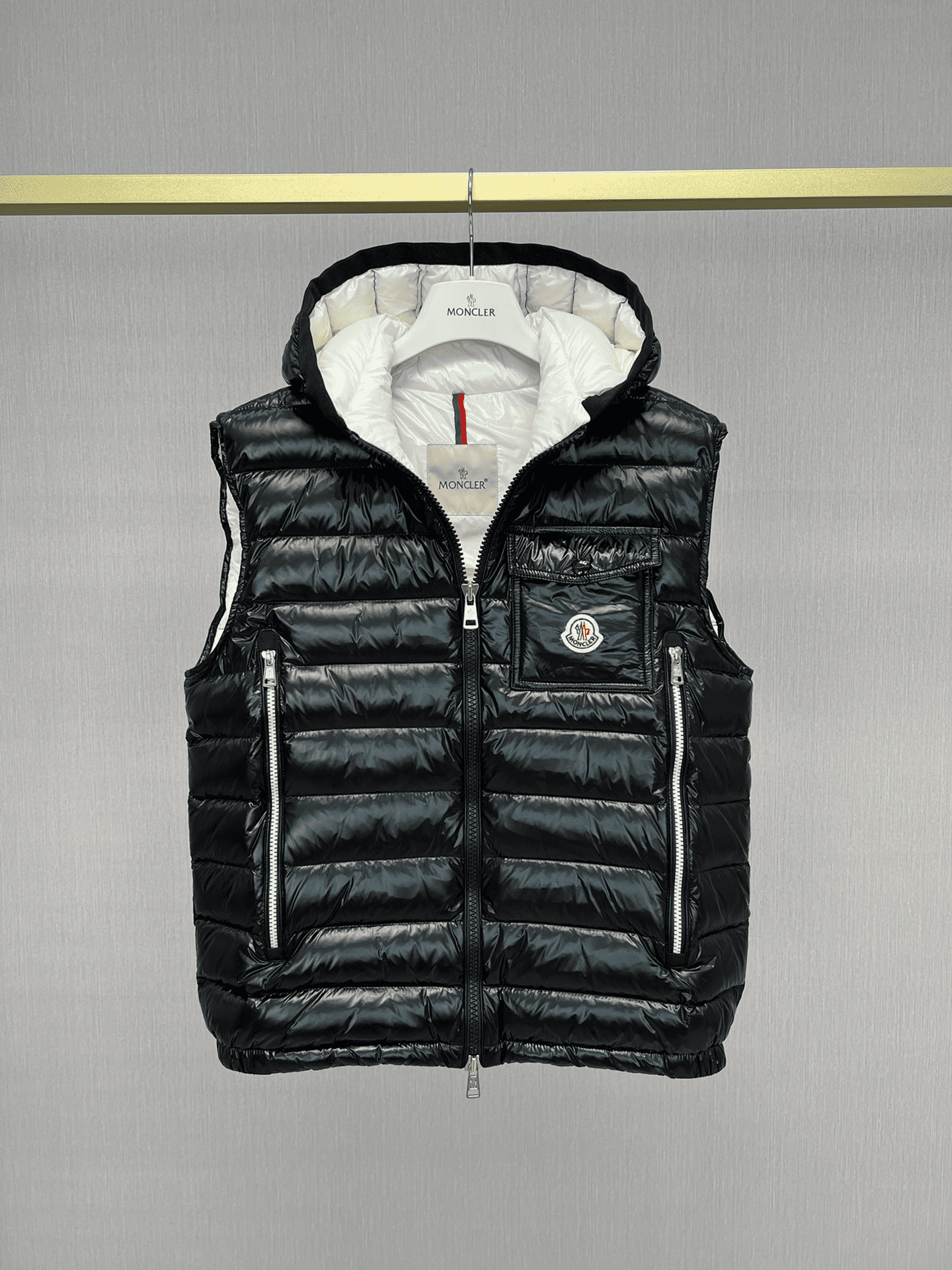 Moncler Early Fall Ragot Series Breathable Hooded Vest Jacket